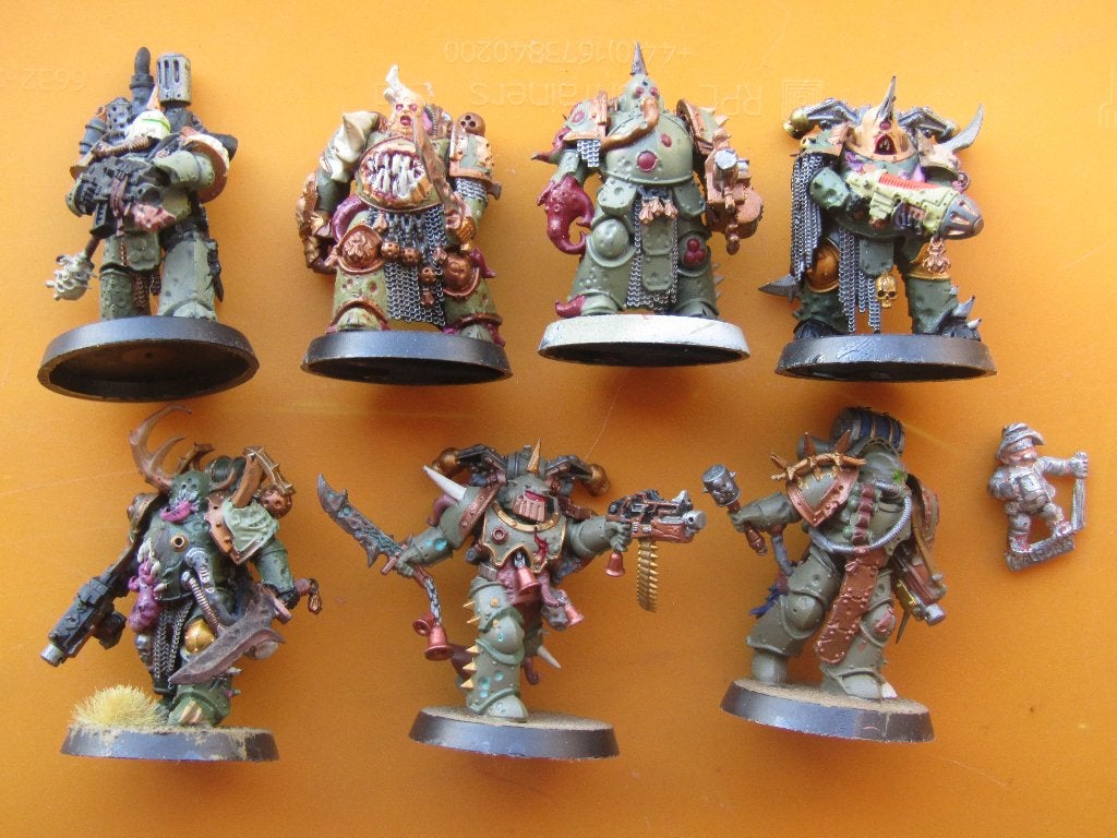 7 Plague Marines, Figuurtje(s), Ophalen of Verzenden, Geverfd, Warhammer 40000