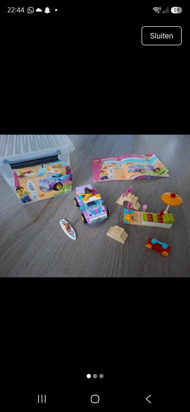 Lego Juniors 10677 Strandbuggy met accessoires, Ophalen of Verzenden, Zo goed als nieuw, Overige merken