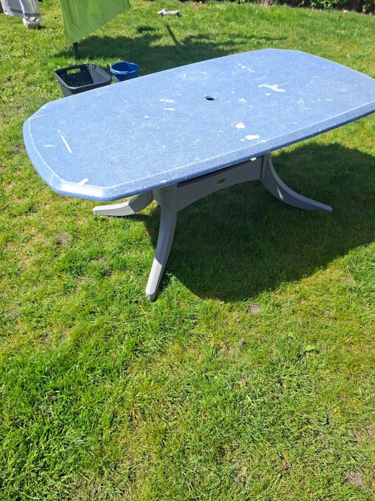 Hartman Prestige Tuinset: Tafel en Stoel, Tuin en Terras, Tuintafels, Ophalen of Verzenden, Gebruikt, Rond, Kunststof