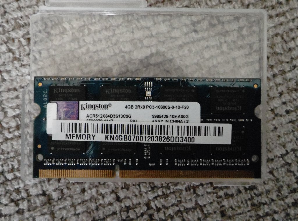 Kingston 4GB DDR3 SODIMM laptop RAM 1333MHz (PC3-10600), Computers en Software, RAM geheugen, Ophalen of Verzenden, Zo goed als nieuw