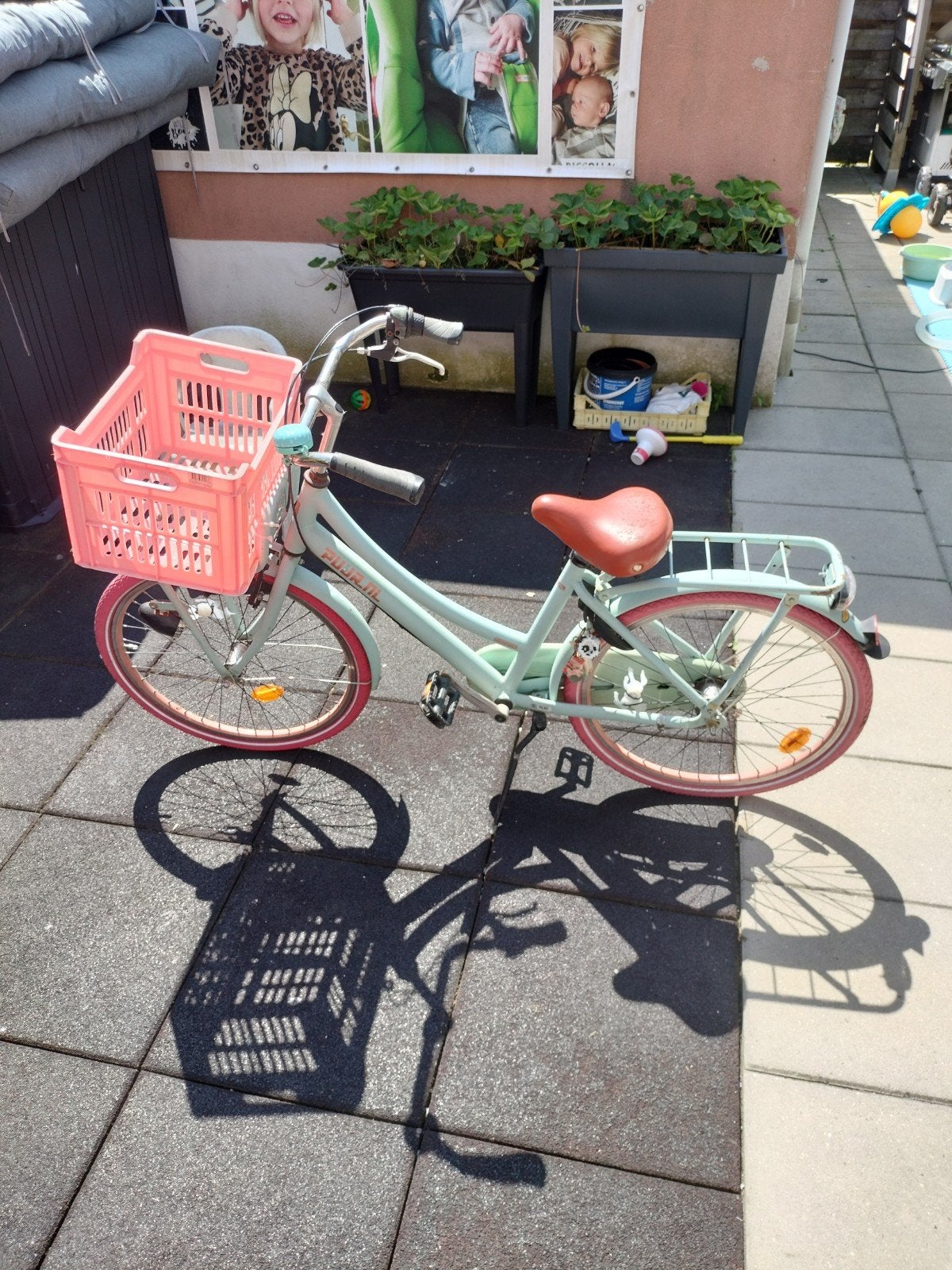 Leuke kinderfiets met mandje, Ophalen, Terugtraprem, Versnellingen, Gazelle Puur NL