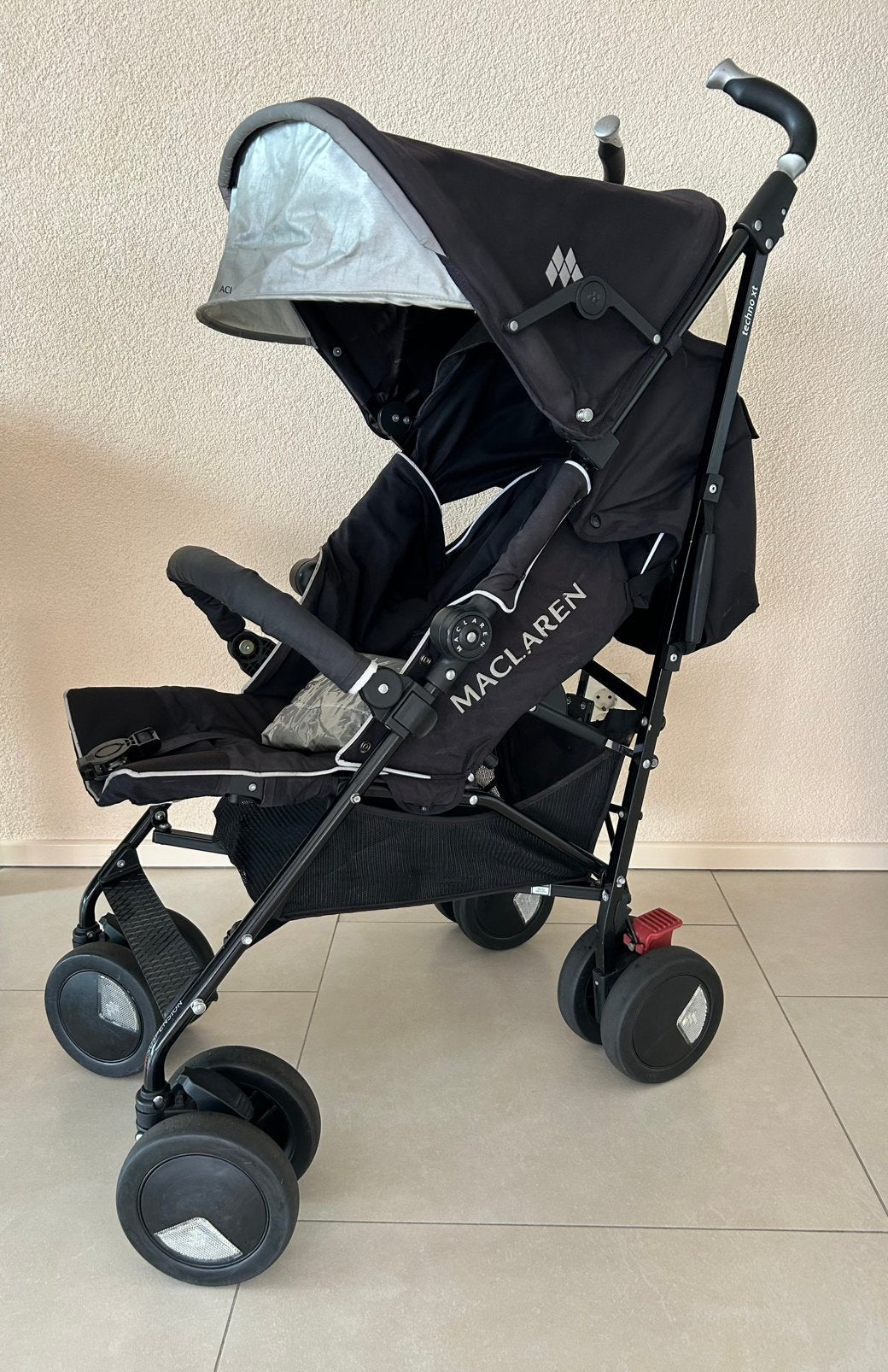Maclaren Techno XT zwart (grote wielen), Kinderen en Baby's, Ophalen, Gebruikt