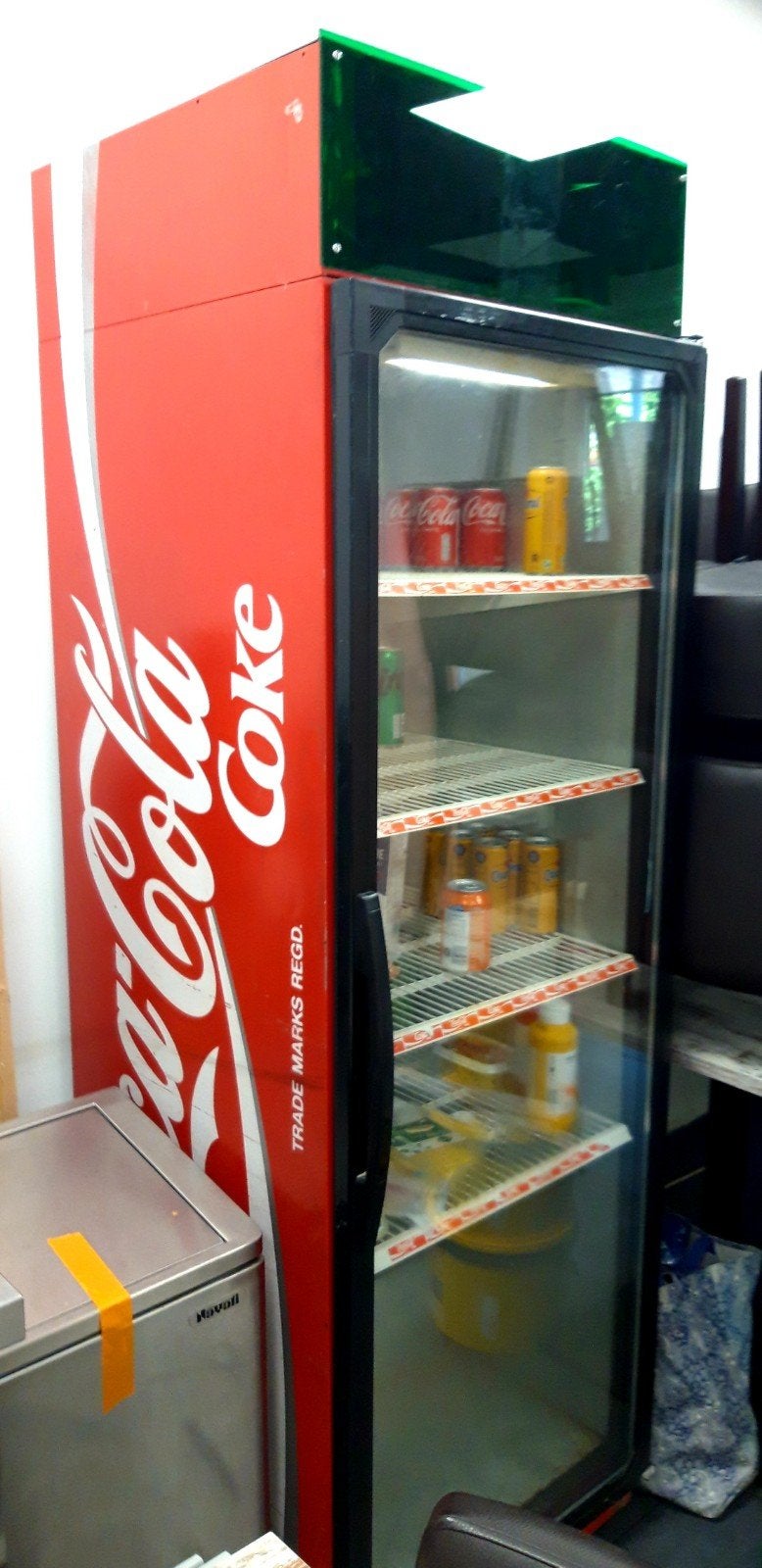 Coca-Cola Koelkast met Glazen Deur - Gebruikt, Ophalen, 200 liter of meer, 60 cm of meer, 160 cm of meer