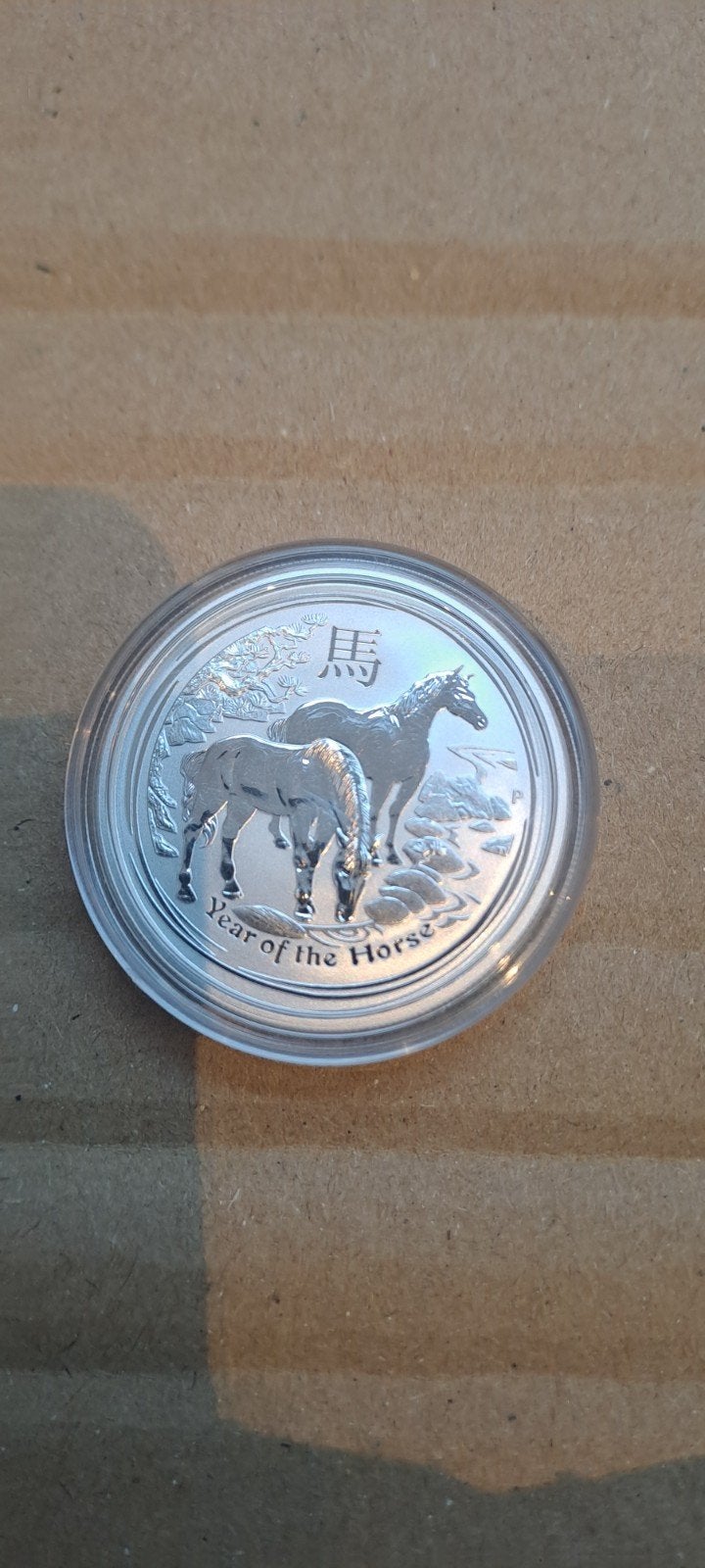 Lunar Serie 2 Year of the Horse 2014 1/2 OZ Zilveren Munt, Postzegels en Munten, Ophalen of Verzenden
