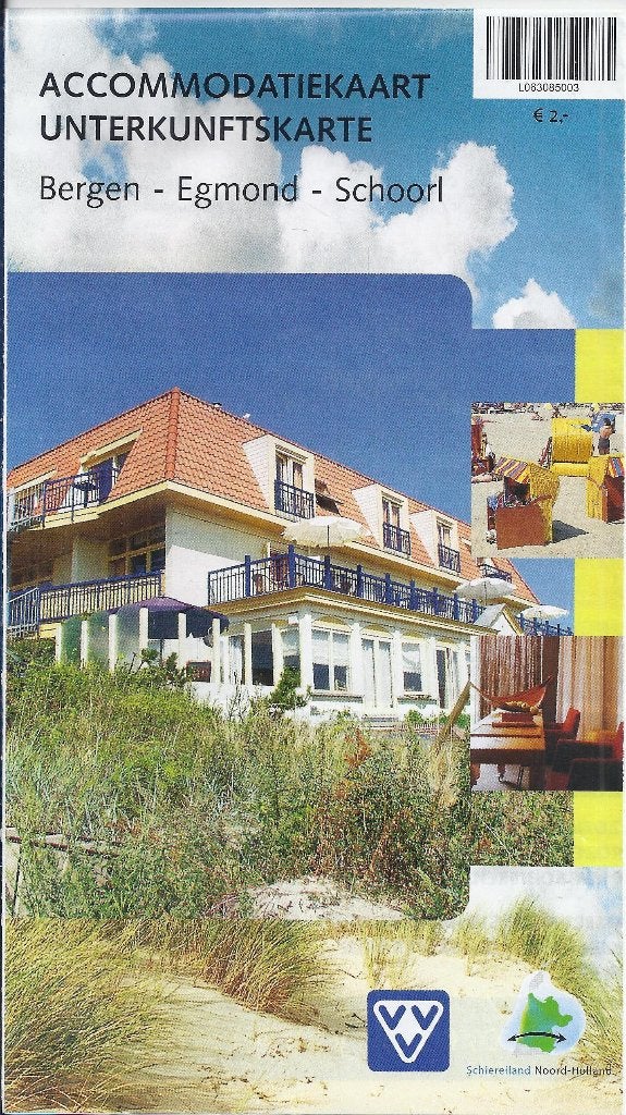 Pl1443 plattegrond bergen - egmond - schoorl, 2000 tot heden, Ophalen of Verzenden, Nederland, Landkaart