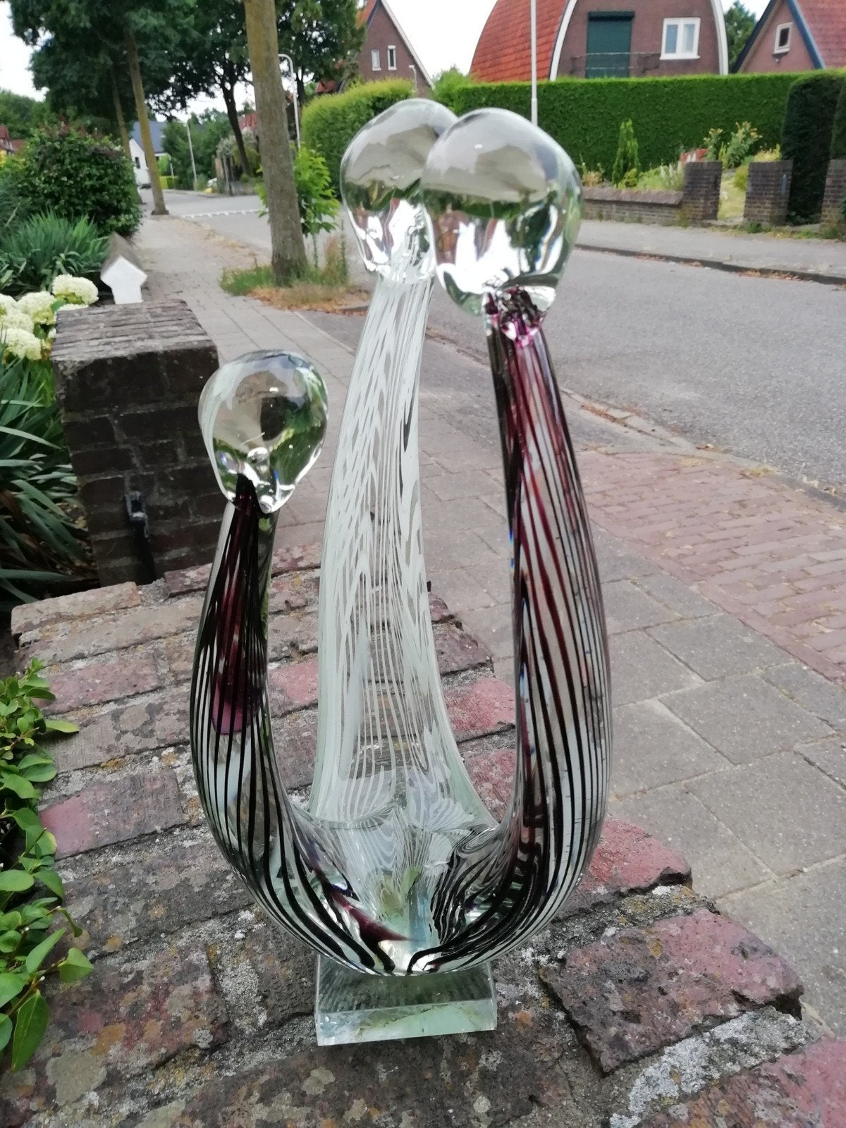 Prachtig glazen design object / kunstwerk, Ophalen of Verzenden, Object, Meerkleurig, Glas
