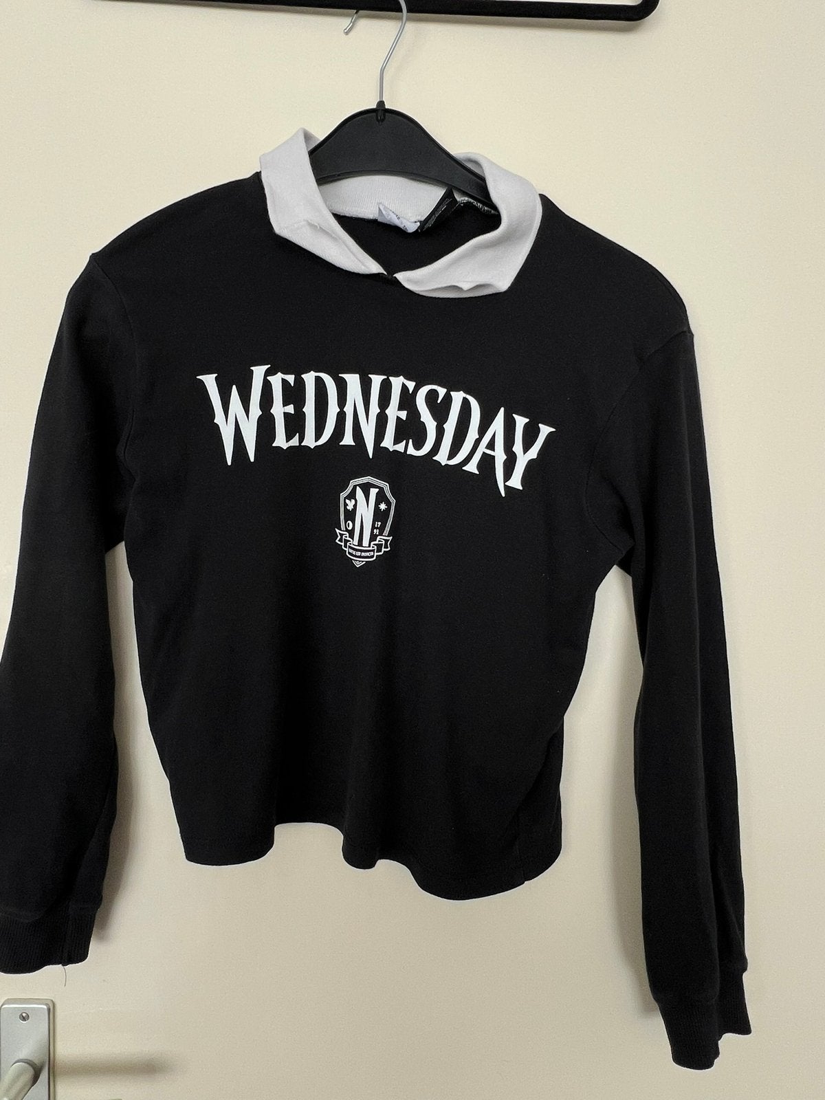 Wednesday Nevermore Academy Trui Maat 152, Ophalen of Verzenden, Zo goed als nieuw, Meisje
