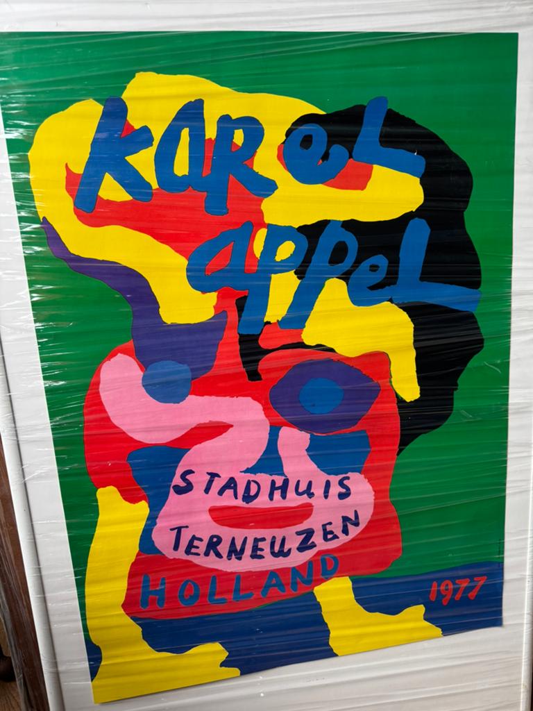 Poster Karel Appel, mbt expositie 1977 Terneuzen, Ophalen