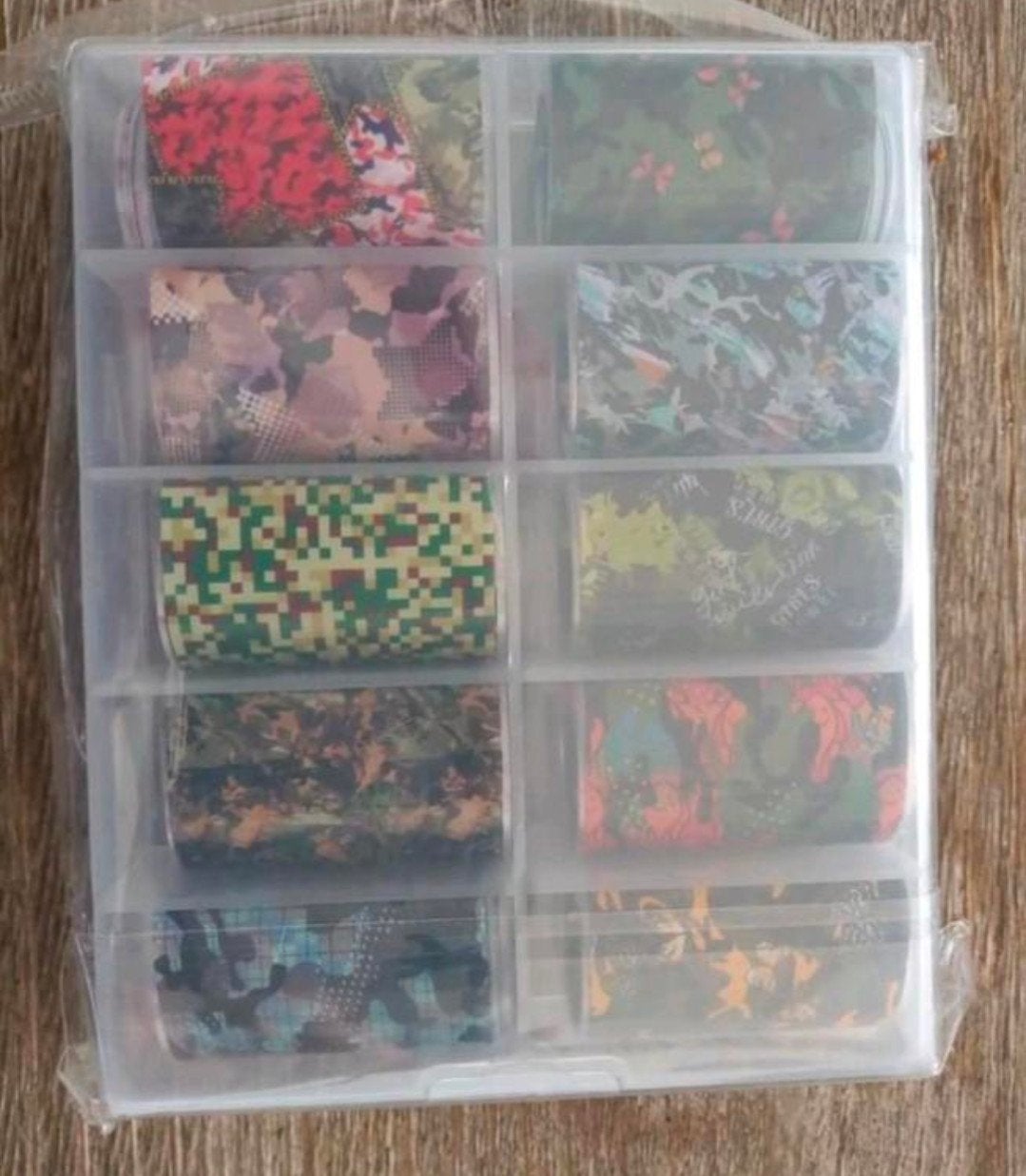 Nagelfolie camouflage leger knutselen, Overige kleuren, Nieuw, Ophalen of Verzenden, Handen en Nagels