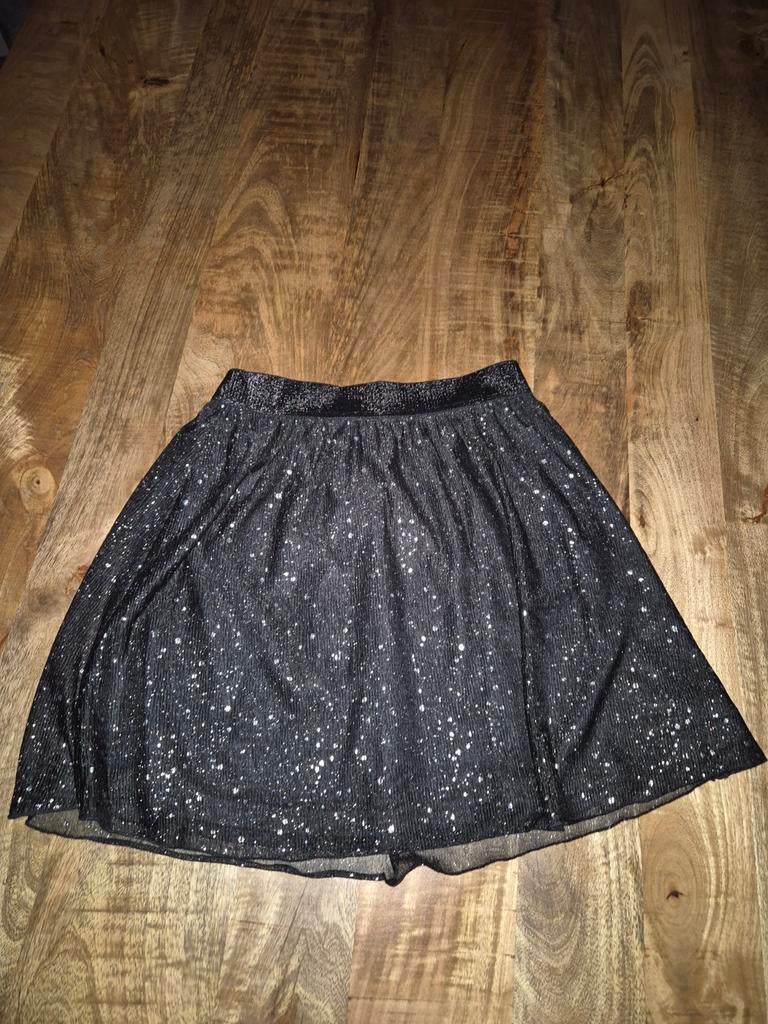 Zwarte Shein rok met glitters, Ophalen of Verzenden