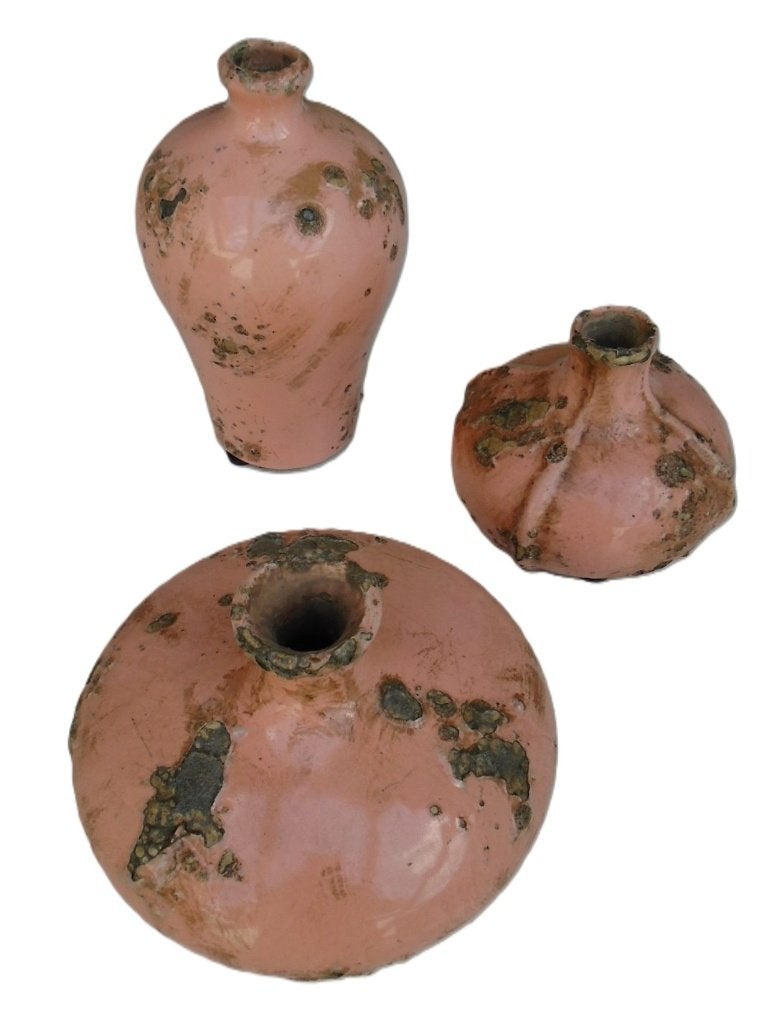 VAZEN OLD LOOK ZALM ROZE KLEIN 3 DLG SET NIEUW, Ophalen of Verzenden