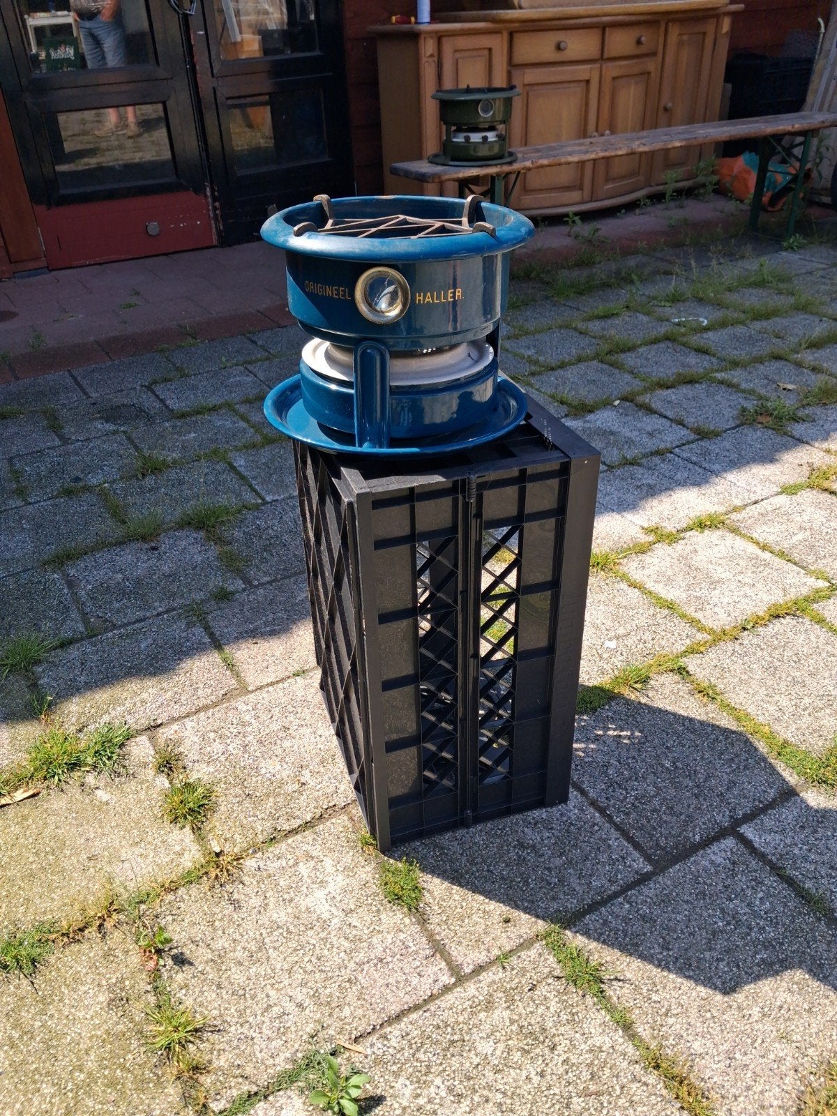 Origineel Haller Petroleumstel  Vintage Blauw, Ophalen of Verzenden