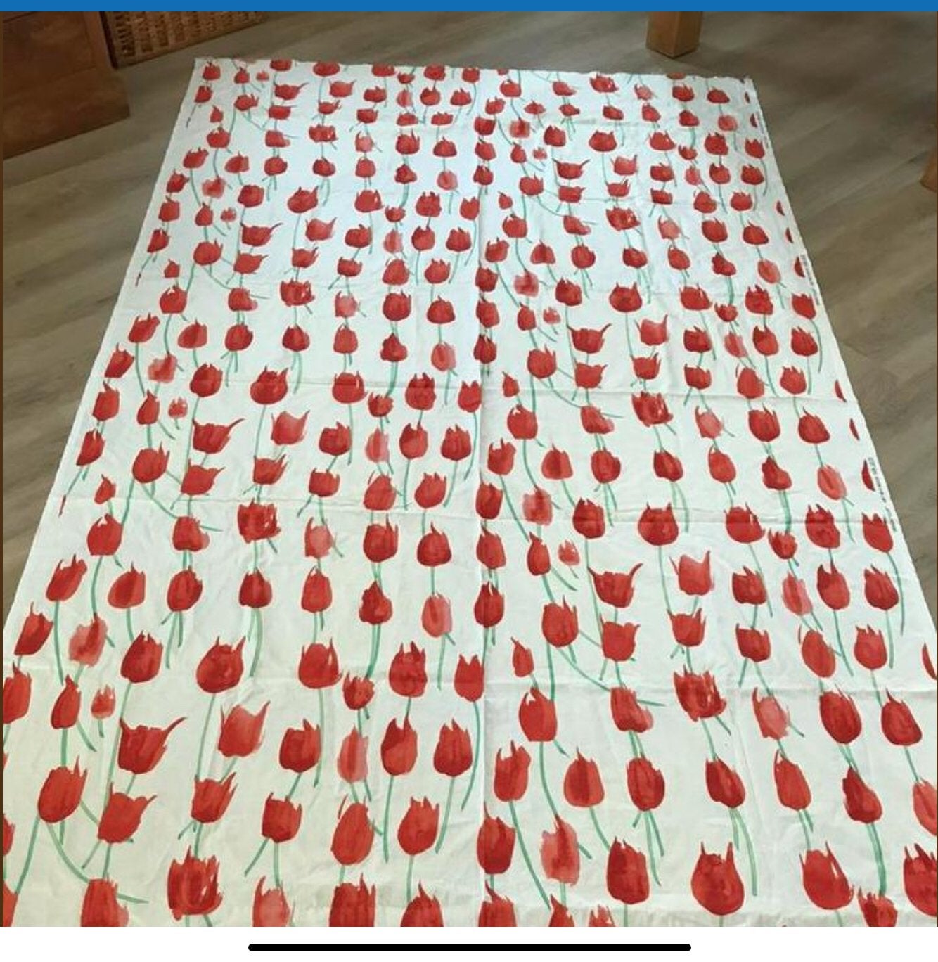 Tulpen stof 250x150 linnen, 120 cm of meer, Beige, Nieuw, Ophalen of Verzenden