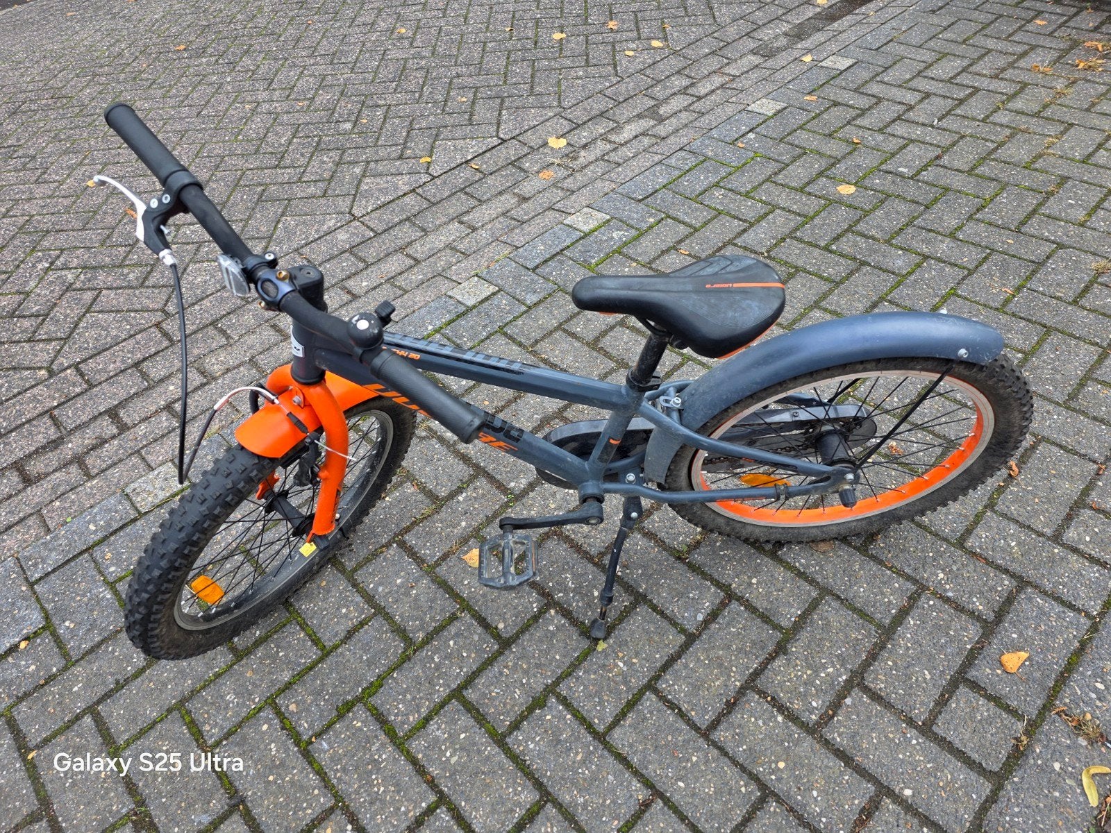 Kinderfiets 20 inch - Oranje/Grijs, 20 inch of meer, Gebruikt, Ophalen of Verzenden, Onbekend