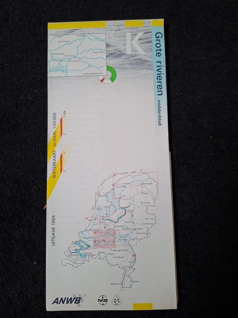 Waterkaart Grote Rivieren, Ophalen of Verzenden