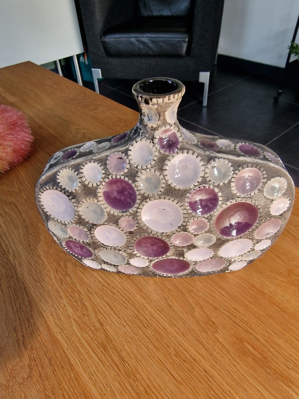 PTMD Collection decoratieve vaas met paarse accenten, Ophalen of Verzenden
