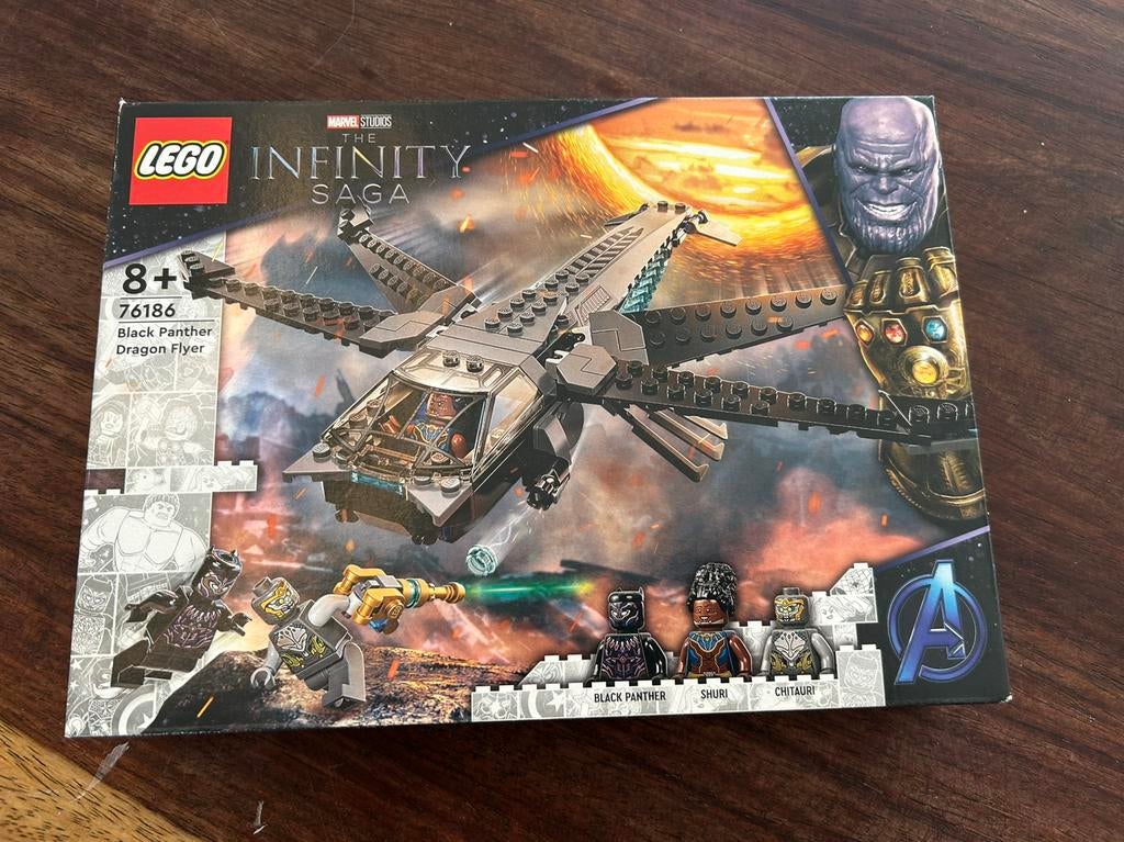 Lego 76186 black panther dragon flyer, Kinderen en Baby's, Speelgoed | Duplo en Lego, Ophalen, Zo goed als nieuw