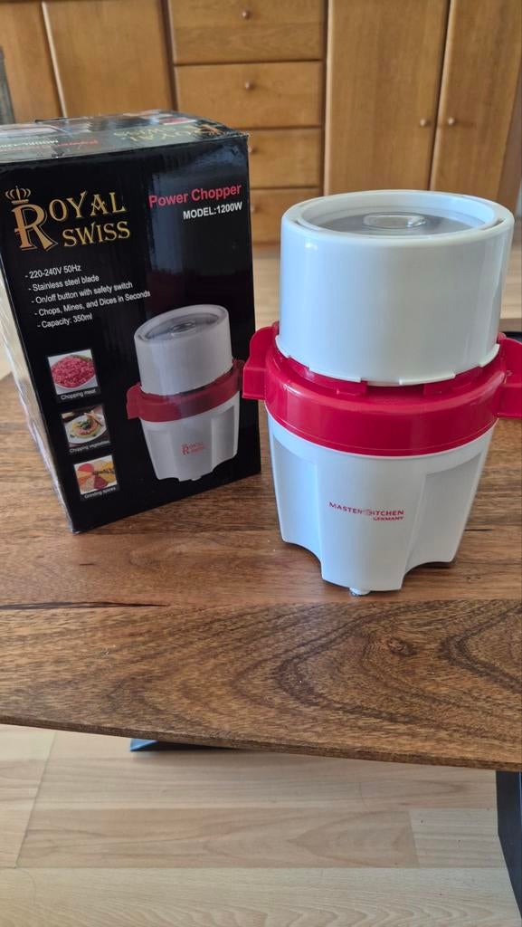 Masterkitchen germany Hakmolen 1200W - Royal swiss, Witgoed en Apparatuur, Keukenmixers, Nieuw, Minder dan 1 liter, 1 snelheid