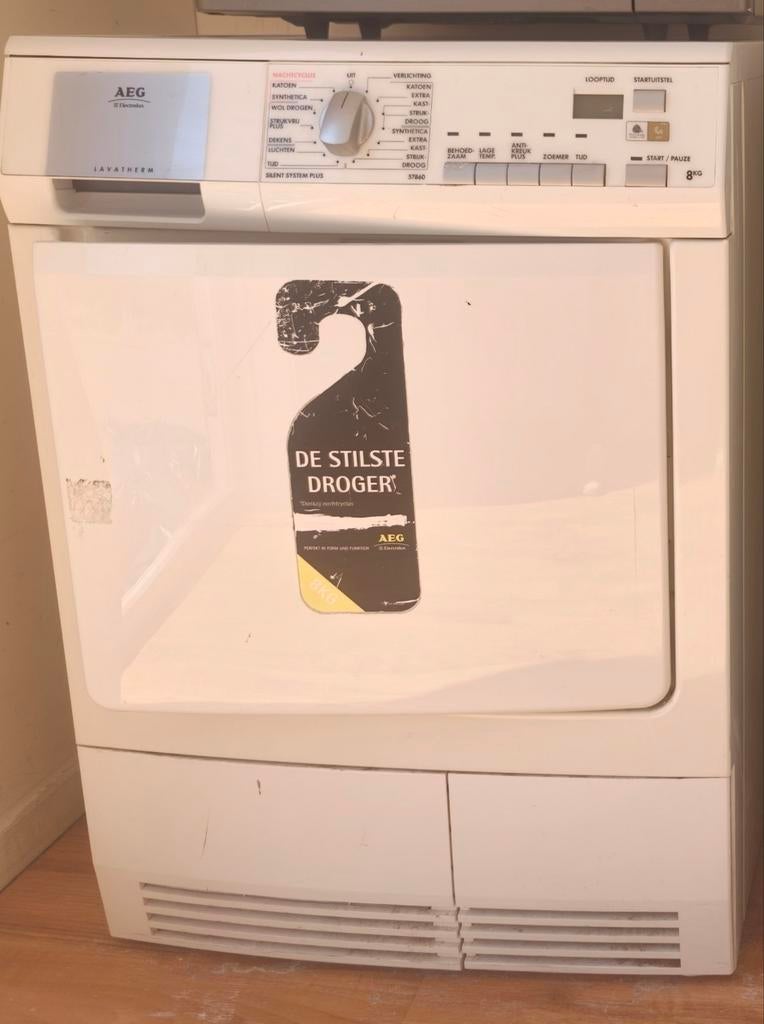 AEG droger, Witgoed en Apparatuur, Wasdrogers, Ophalen, 6 tot 8 kg, Gebruikt, 85 tot 90 cm