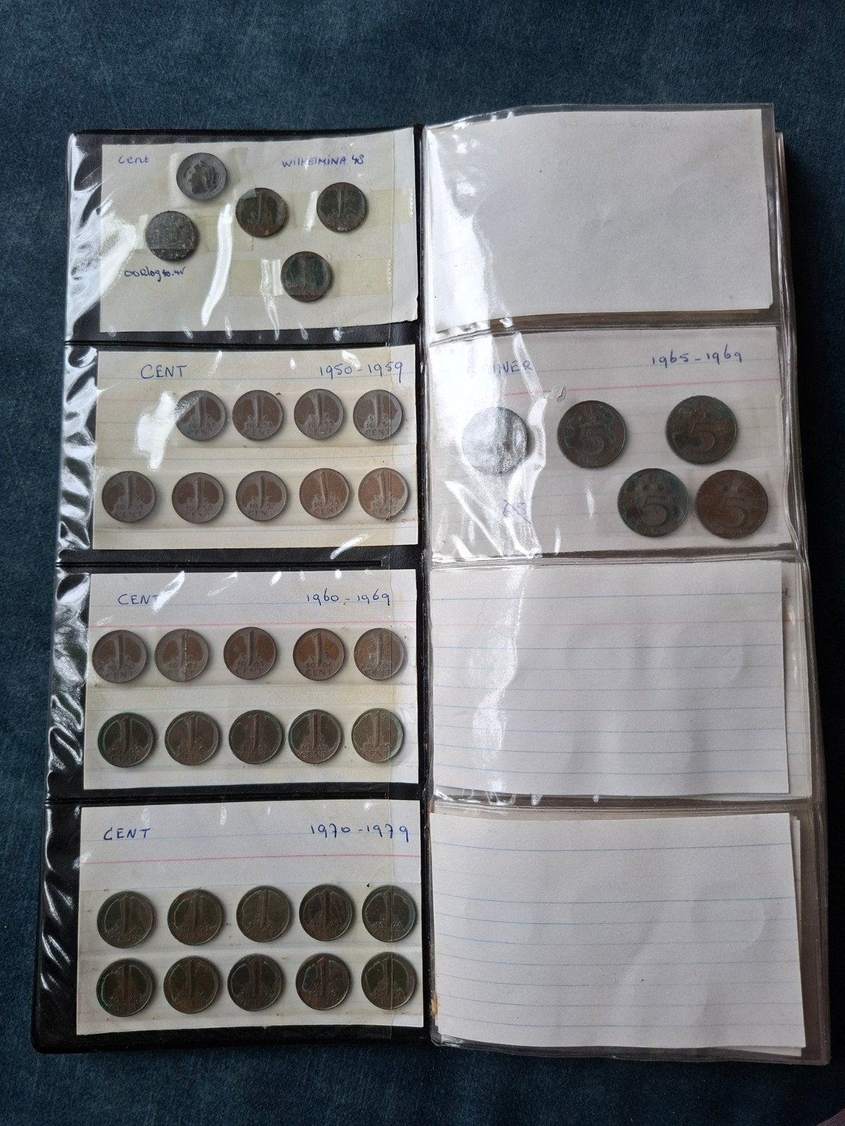 Uitgebreide collectie Nederlandse munten, Postzegels en Munten, Munten | Nederland, Ophalen, Koningin Wilhelmina, 1 cent, Setje