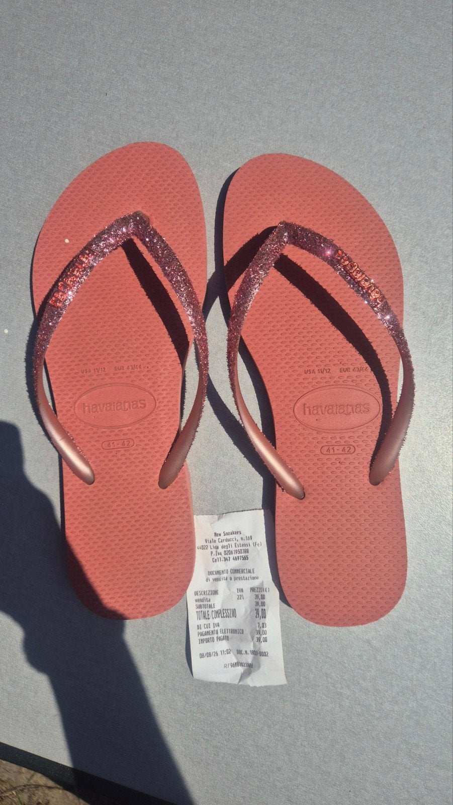 Glitter Havaianas slippers maat 41/42 - 43/44, Slippers, Verzenden, Nieuw, Havaianas