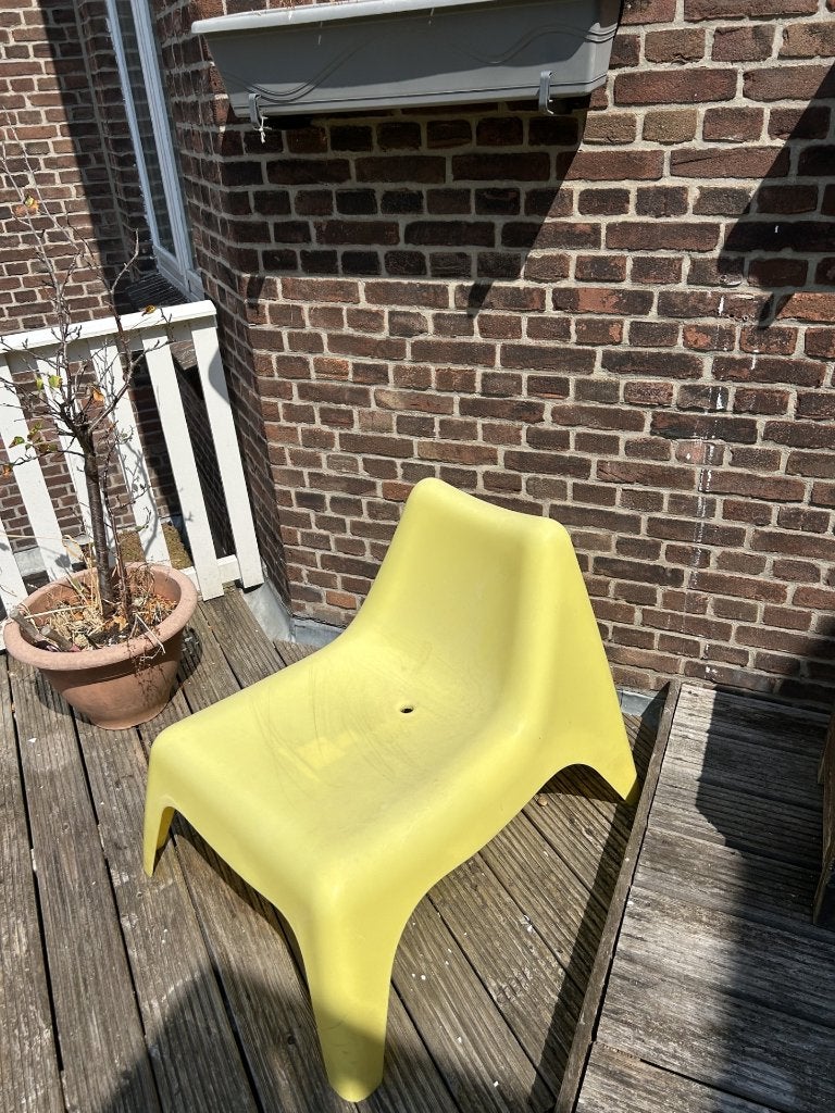 IKEA VÅNÖ Outdoor Lounge Chair - Yellow, Huis en Inrichting, Stoelen, Ophalen, Kunststof, Gebruikt, Overige kleuren