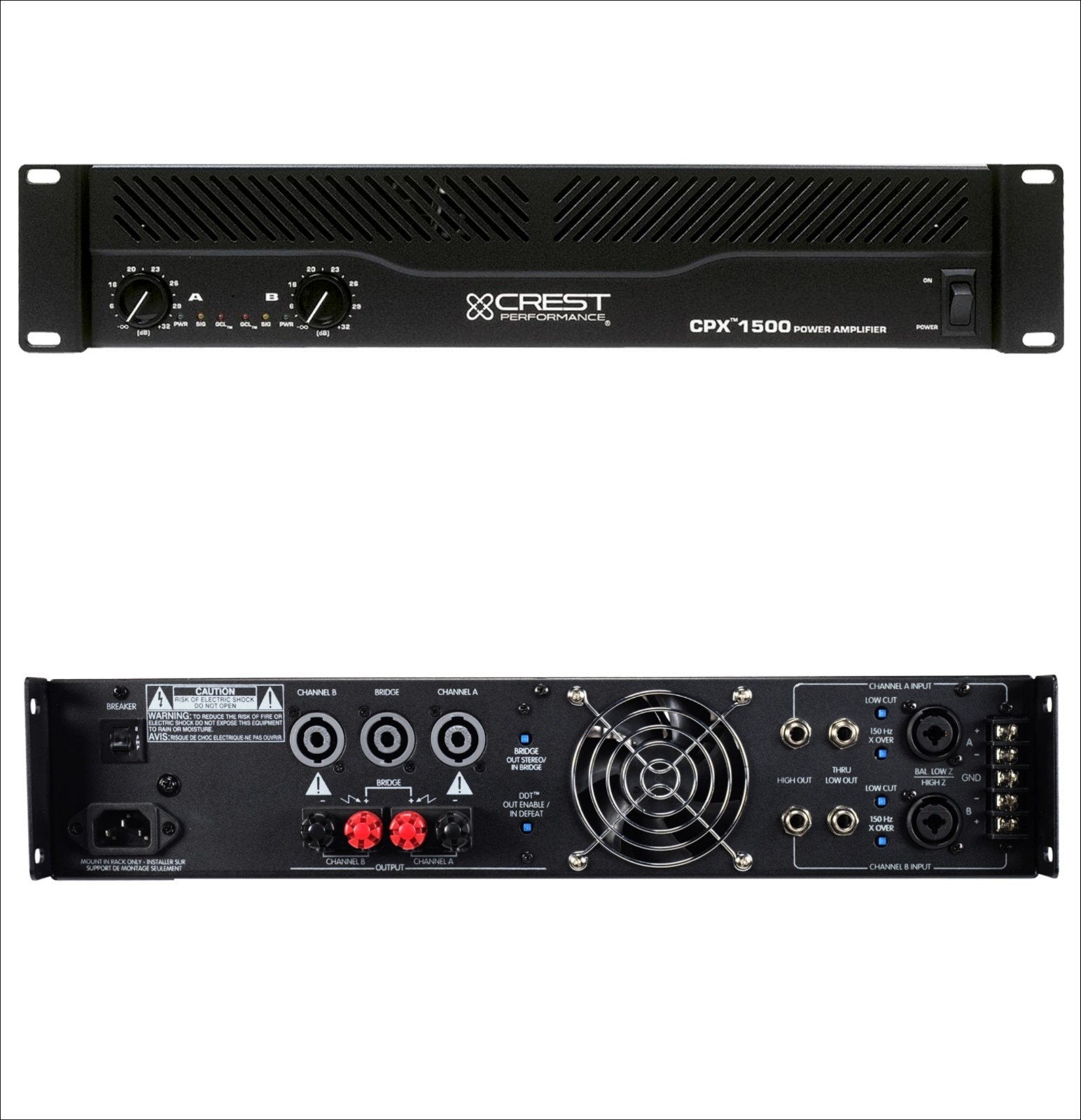 Crest Performance CPX 1500 Eindversterkers (2 stuks), Ophalen, Zo goed als nieuw, 500 tot 1000 watt, P.A.