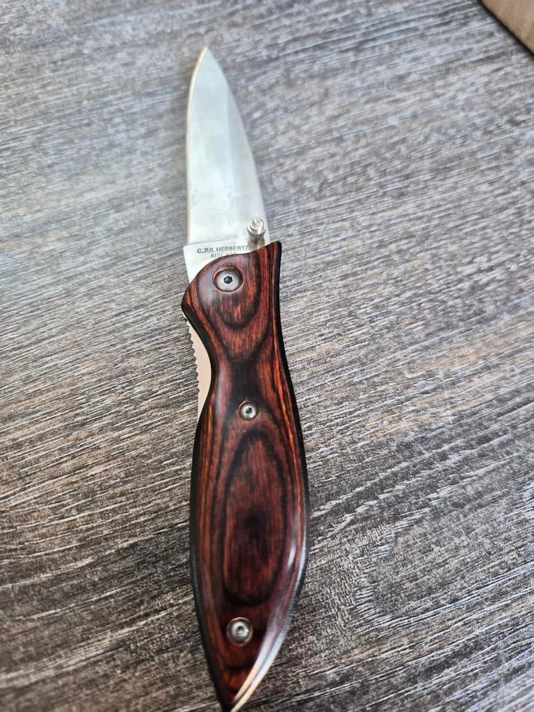 C. Jul. Herbertz zakmes met houten handvat, Ophalen of Verzenden, Gebruikt