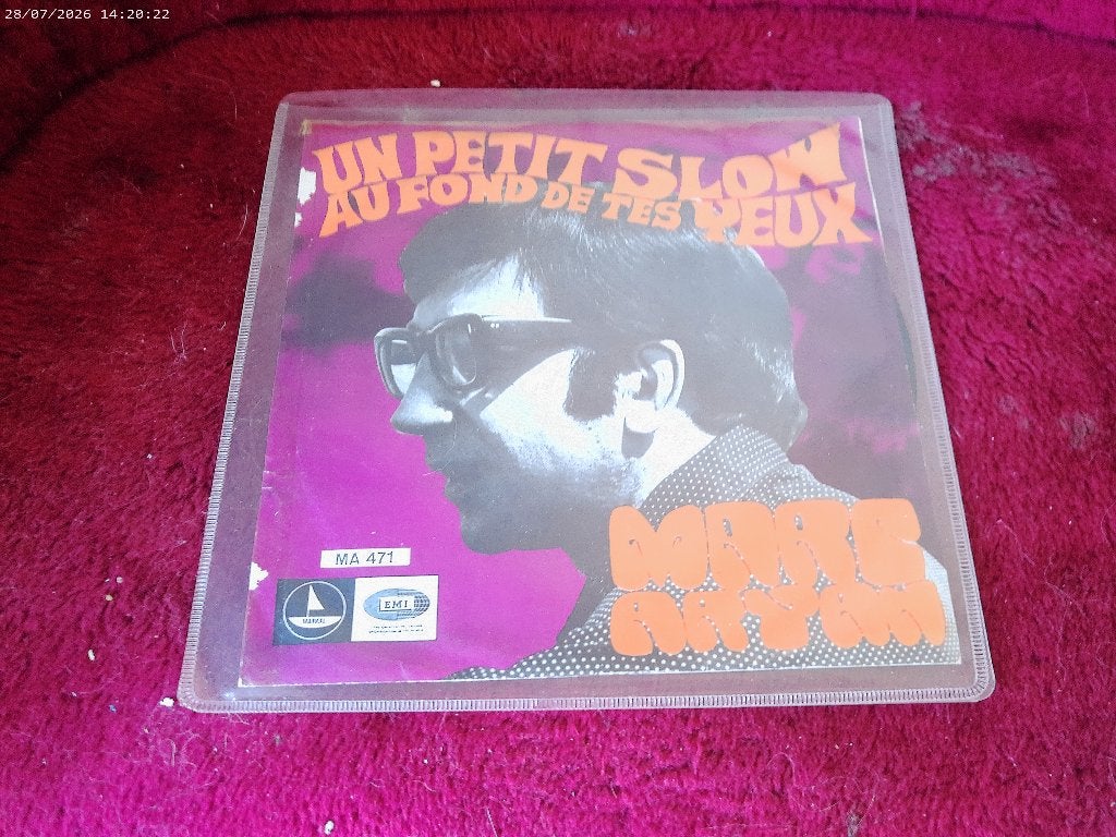 Marc Aryan - Un petit Slow / Au fond de tes yeux, Cd's en Dvd's, Gebruikt, Fotohoes, 7 inch, Ophalen of Verzenden