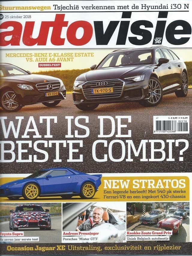 Autovisie 22 2018 : Toyota Supra - Hyundai i30 N - Jaguar XE, Ophalen of Verzenden, Gelezen, Algemeen