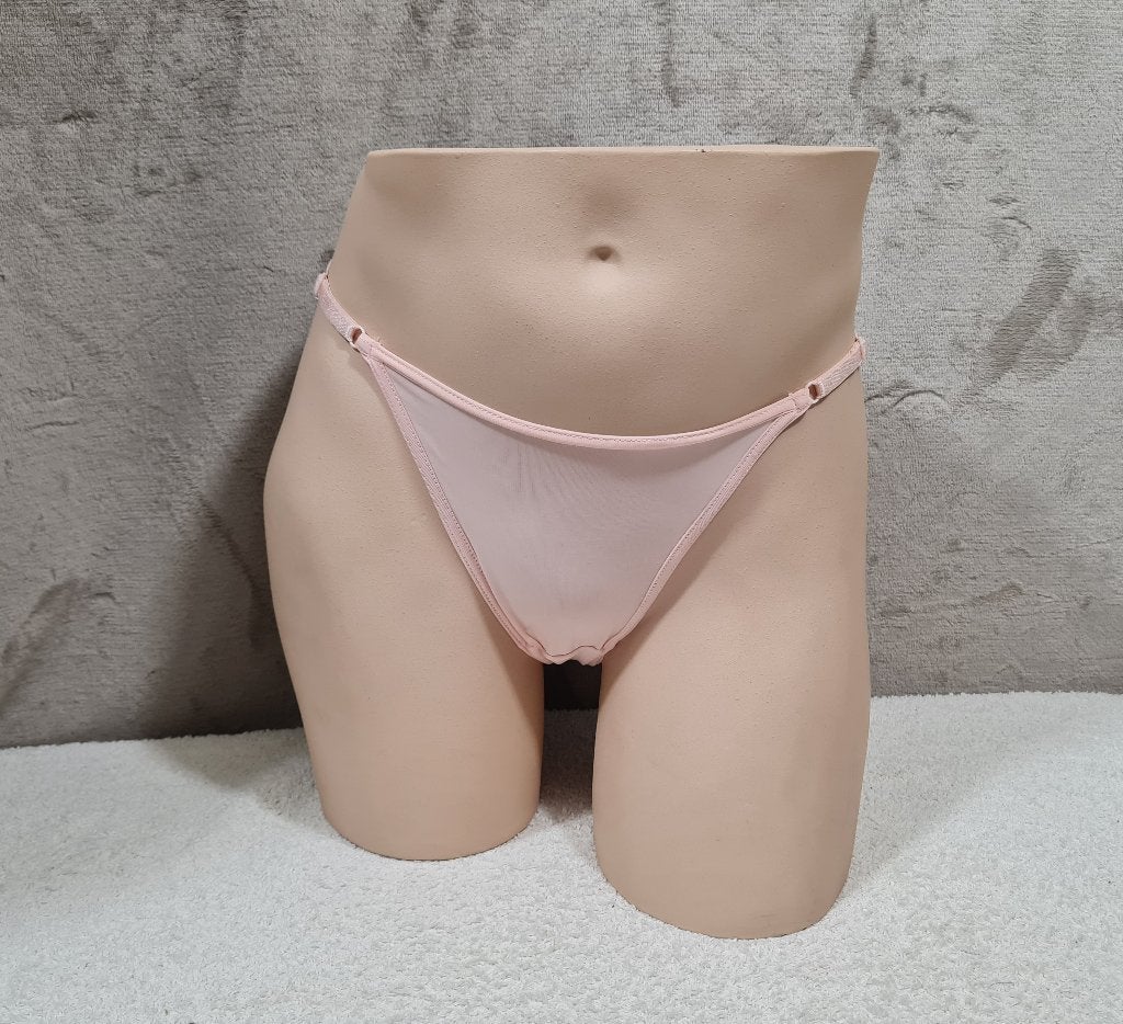 Microfiber String Roze met verstelbare bandjes (267), Nicolle_Lingerie, Ophalen of Verzenden, Roze, String
