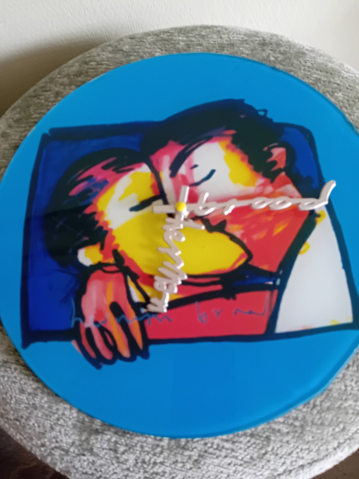 Wandklok Herman Brood - "Liefde is alles", Ophalen, Zo goed als nieuw, Wandklok