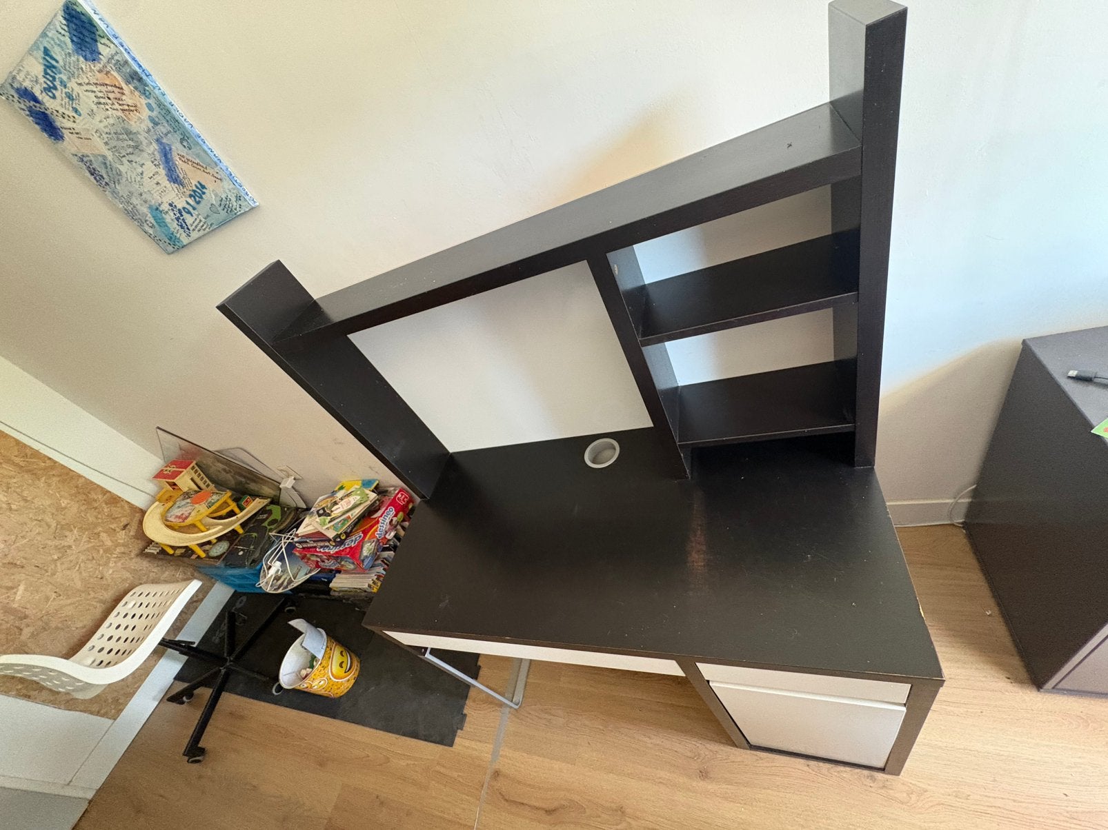 Ikea bureau kind, Huis en Inrichting, Bureaus, Ophalen, Zwart, 105 cm, Gebruikt