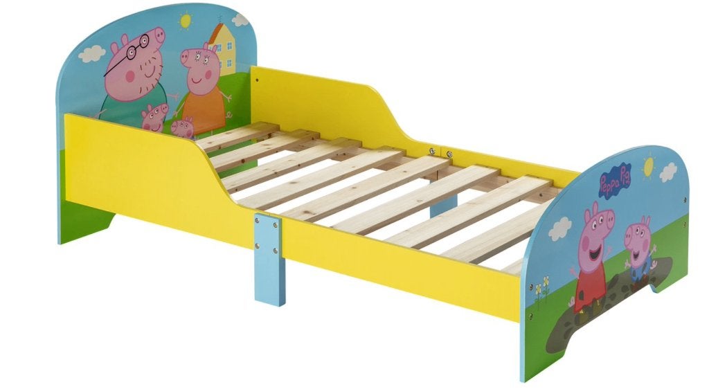 Houten peuterbed Peppa big kinderbed, Kinderen en Baby's, Kinderkamer | Bedden, Ophalen, 70 tot 85 cm, 140 tot 160 cm, Zo goed als nieuw