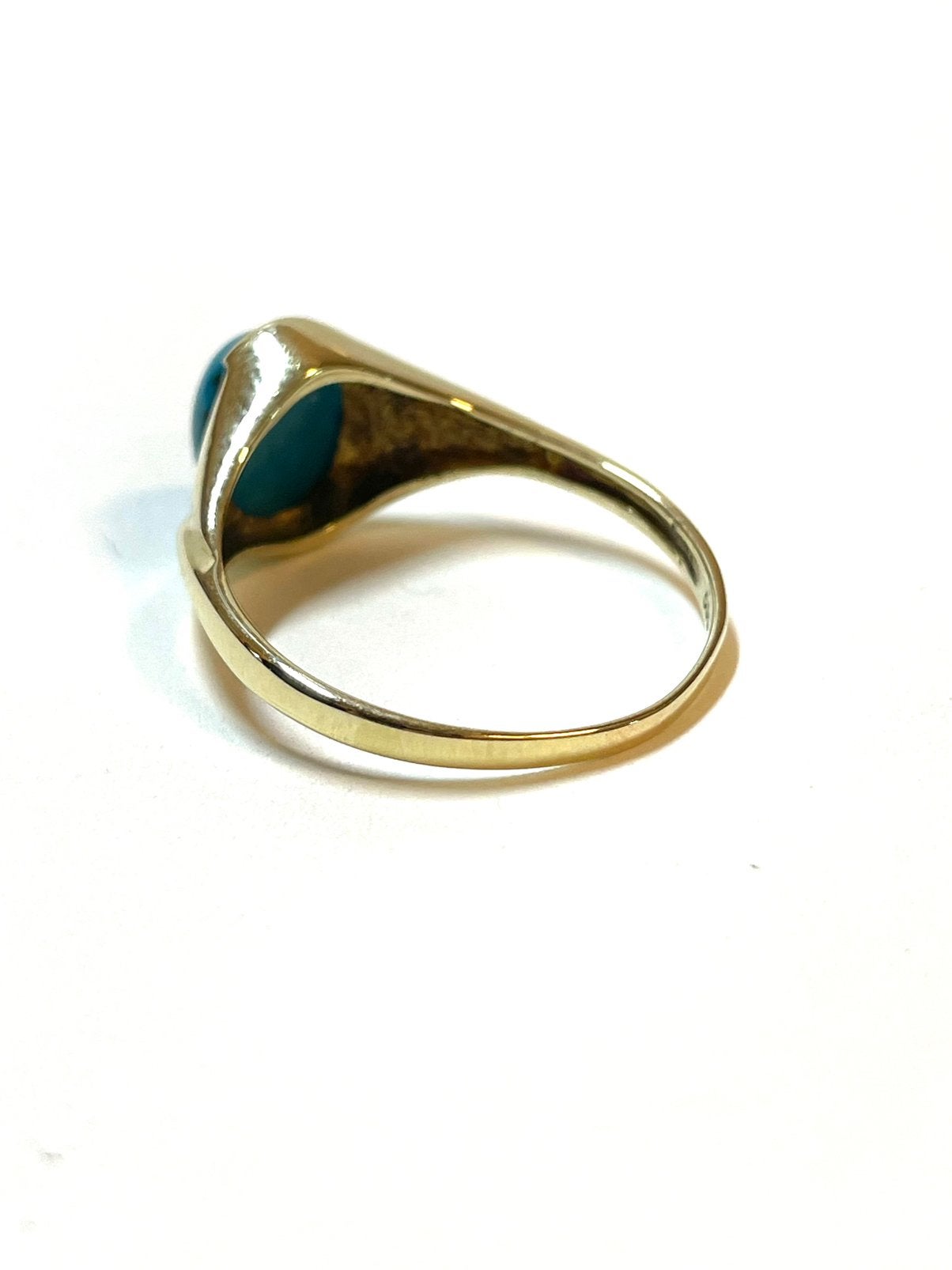14k gouden ring met een blauwe steen, -, 19 tot 20, -, Ophalen of Verzenden