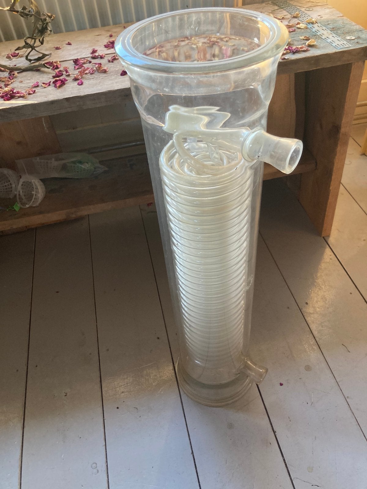 Laboratorium glas, Ophalen