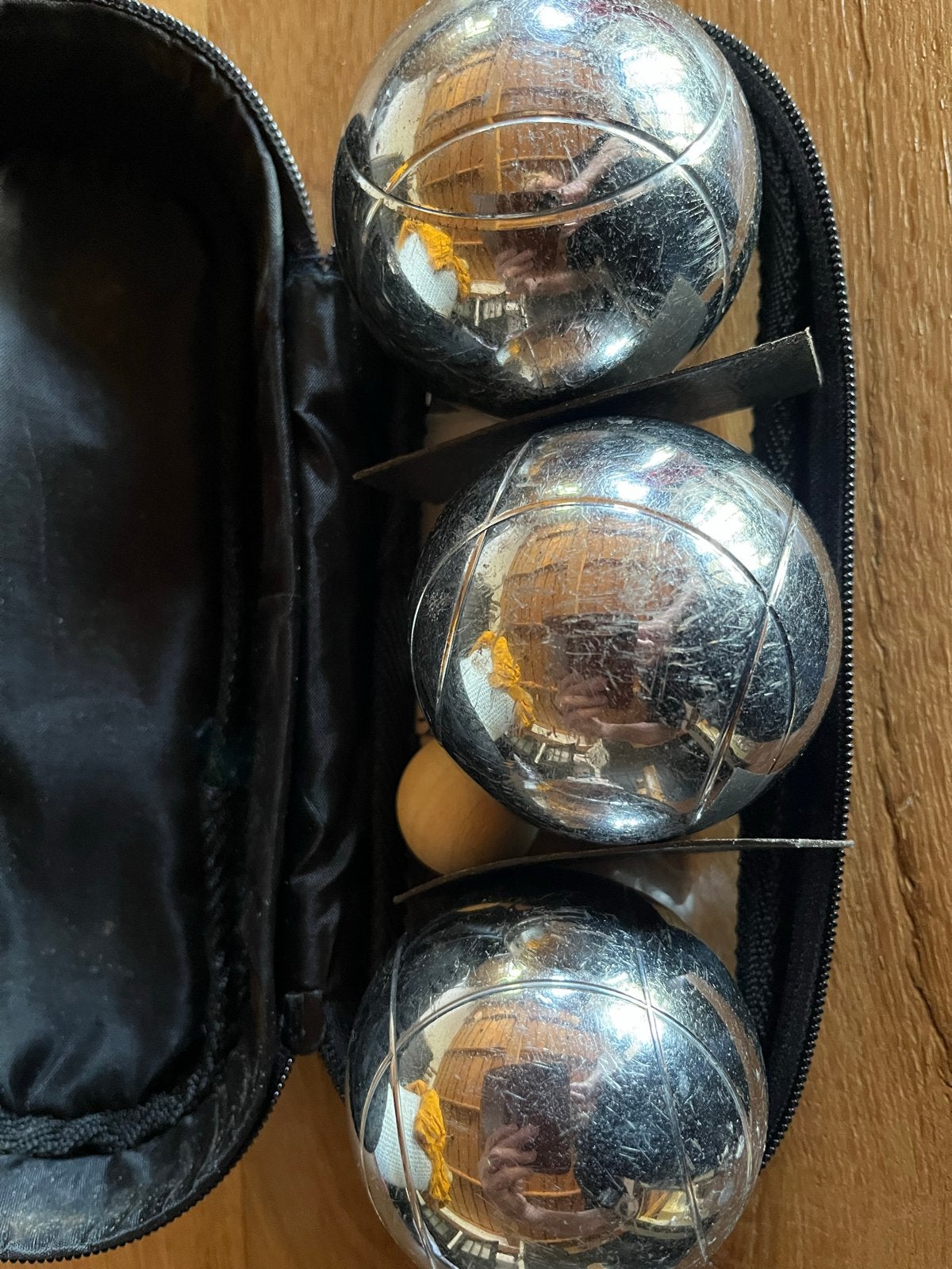 Originele jeu de boules ballen z.g.a.n. met hoes, Ophalen, Zo goed als nieuw