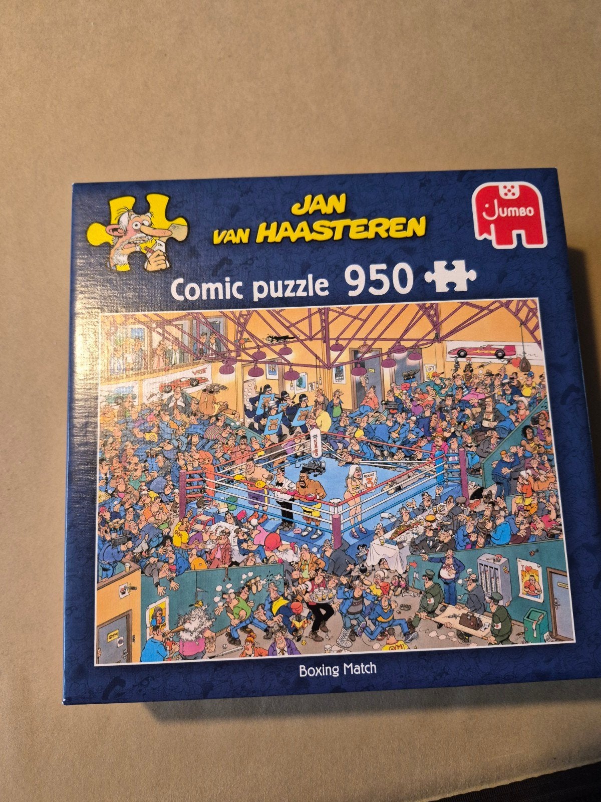 jan van haasteren de bokswedstrijd 950 stukjes, Ophalen, 500 t/m 1500 stukjes, Zo goed als nieuw