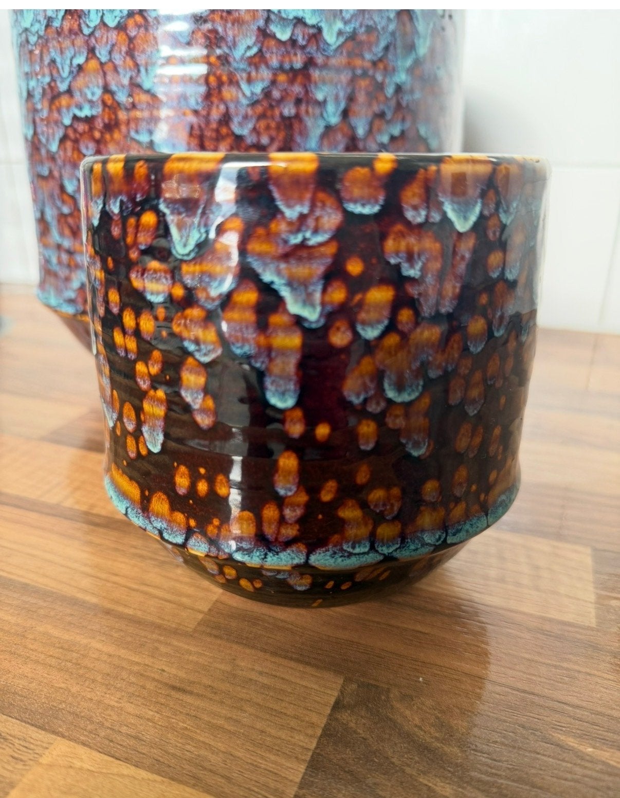 Set van 2 TS Collection bloempotten Marrakesh, 25 tot 40 cm, Rond, Ophalen of Verzenden, Minder dan 40 cm