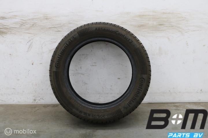 1 x 2055516 91V Conti AllseasonContact 2 met 4mm 205 55 16, Gebruikt, Band(en)