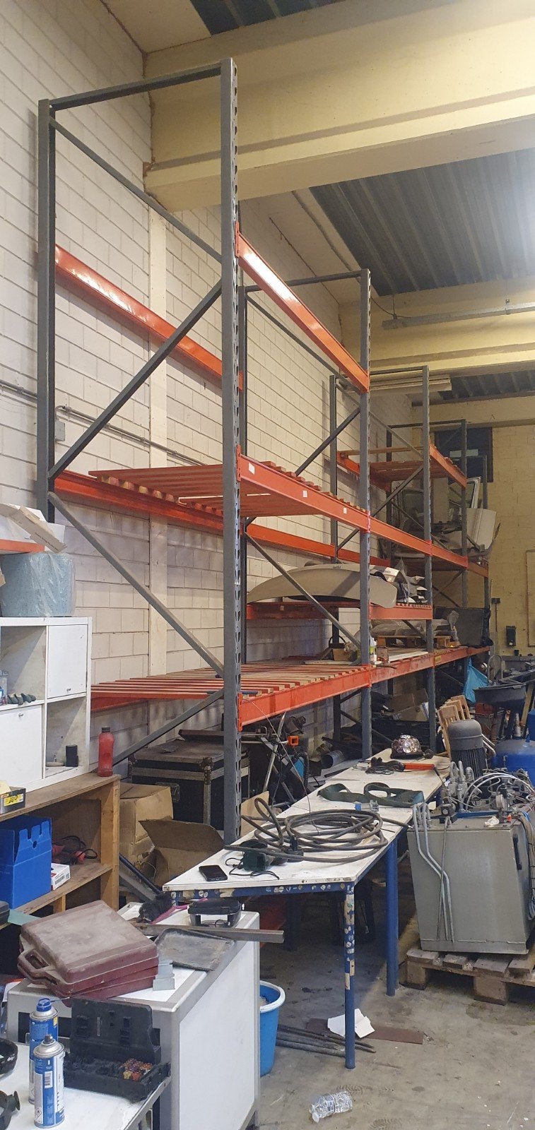 Stevige magazijnstelling - 5m hoog, 12m lang, Doe-het-zelf en Verbouw, Ophalen of Verzenden