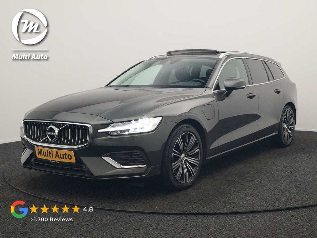 Volvo V60 T6 Recharge AWD Inscription PHEV 340pk | Panodak |, Auto's, Automaat, Gebruikt, Zwart, 4 cilinders