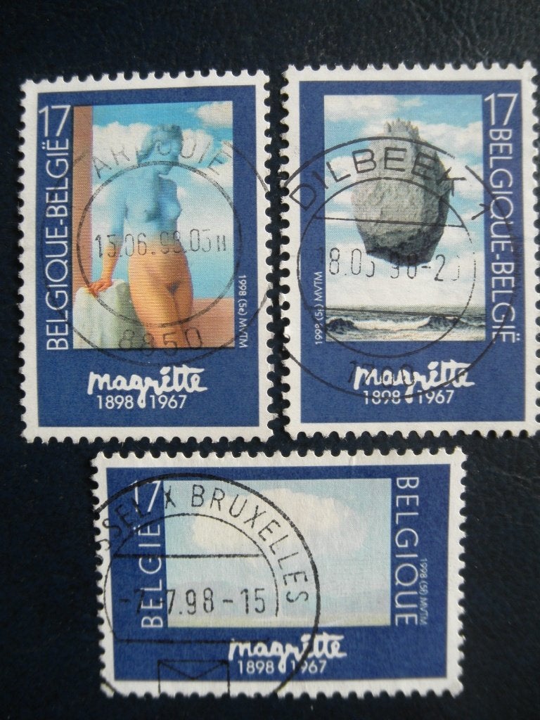 Postzegels België 1998 Magritte - cw. 2,40., Ophalen of Verzenden, Gestempeld