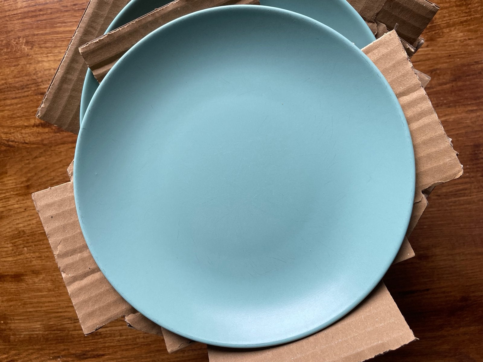 8x IKEA ontbijtborden mintgroen, Huis en Inrichting, Ophalen of Verzenden, Gebruikt, IKEA, Bord(en)