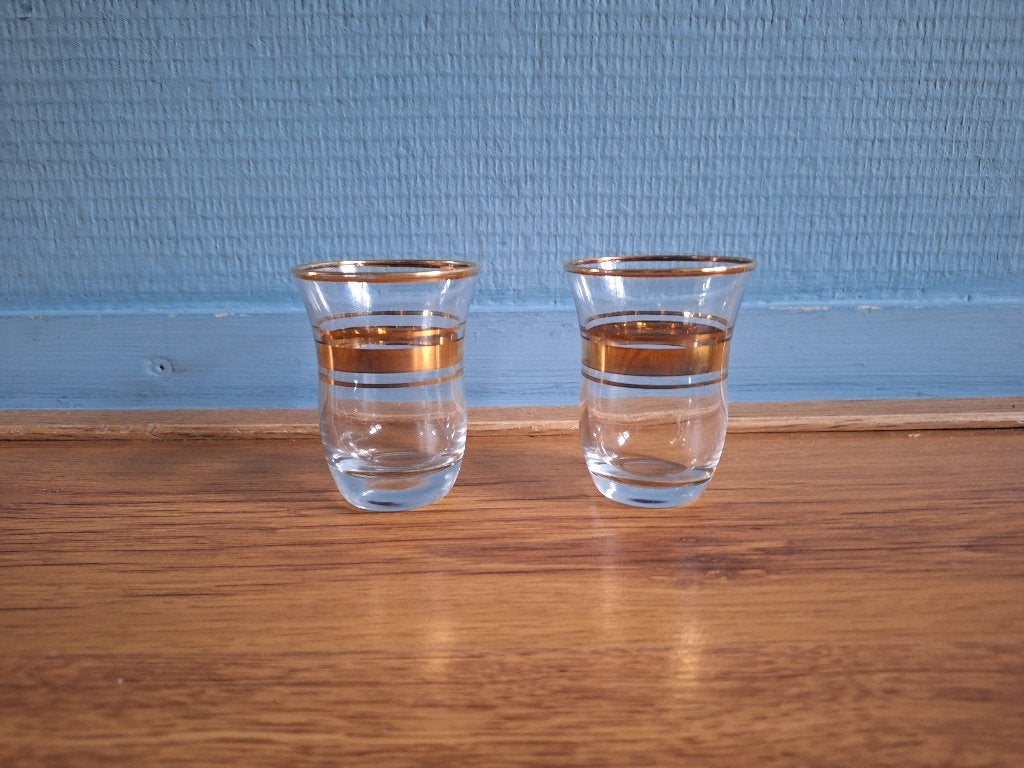 Set van 2 Turkse theeglazen, Glas of Glazen, Ophalen of Verzenden, Overige stijlen, Glas