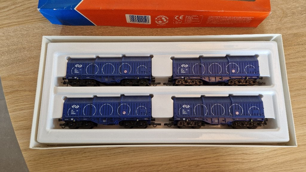 Roco 44059 H0 4-Delige Coilwagenset NS, Gelijkstroom, Wagon, Ophalen of Verzenden, Roco