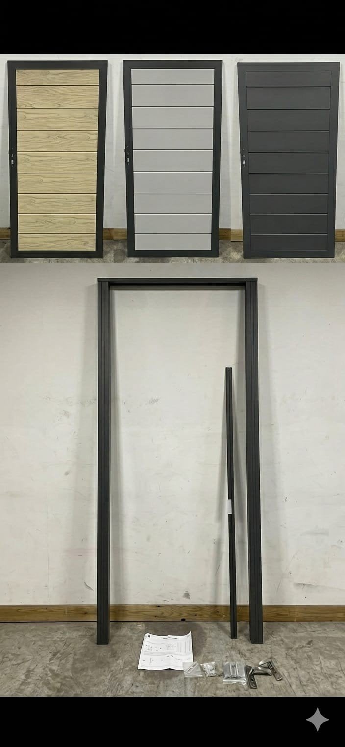 Tuinpoort tuinhek tuindeur Aluminium Nieuw, Tuin en Terras, Ophalen, Minder dan 100 cm, Schuifpoort, 150 tot 200 cm