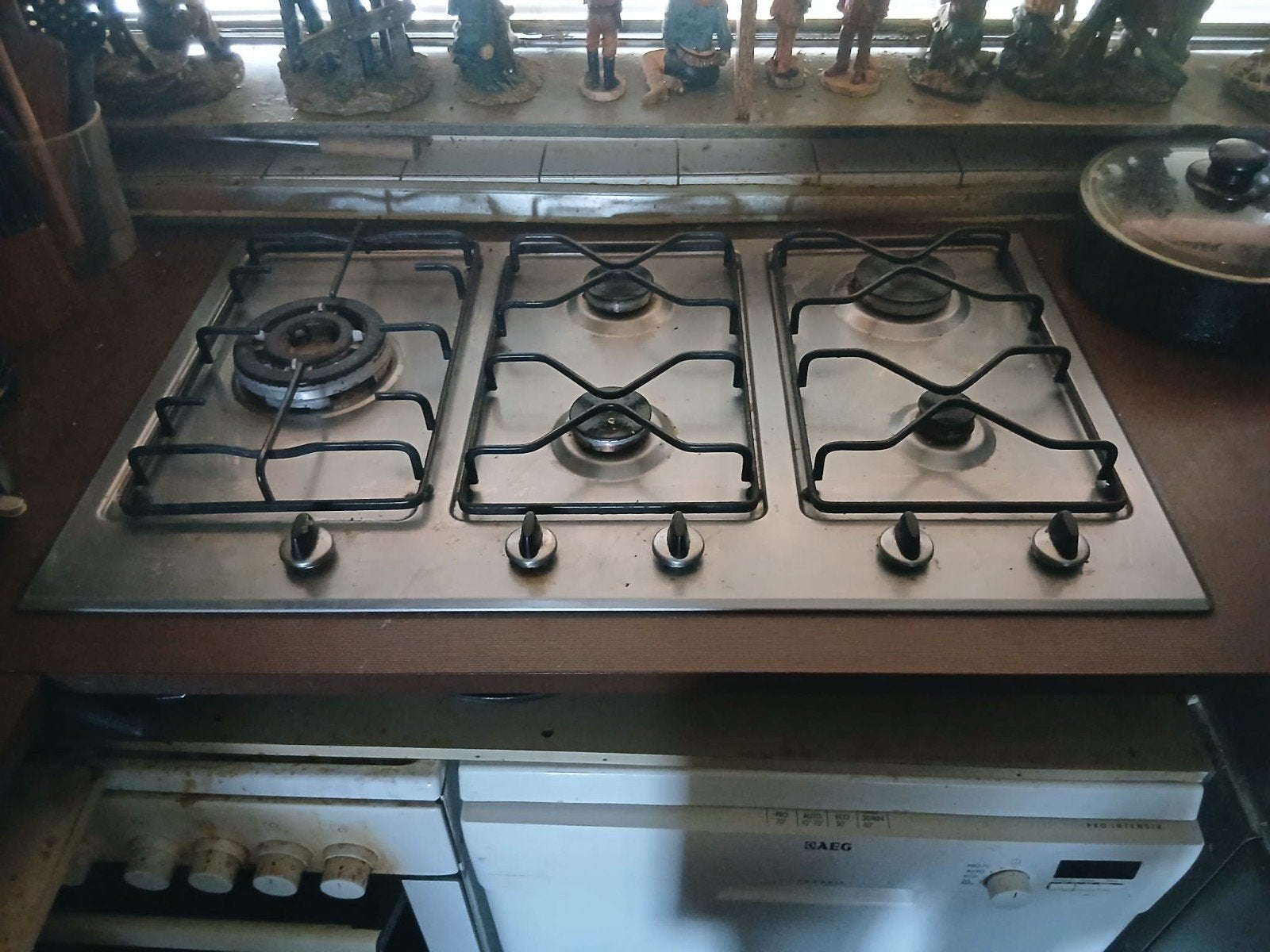 Inbouw gaskookplaat met 5 kookzones, Witgoed en Apparatuur, Kookplaten, Ophalen, Gebruikt, 3 kookzones of minder, Inbouw