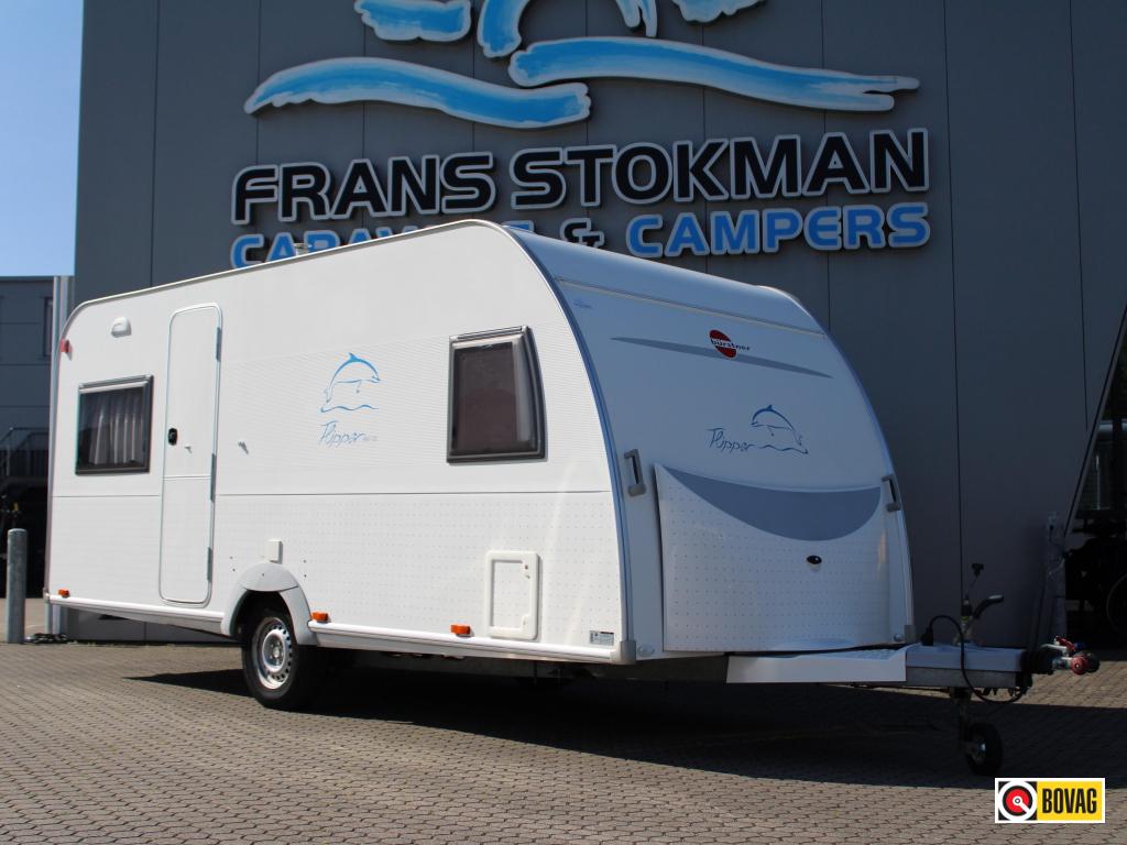 Bürstner Flipper 460 TS Voortent Boiler Frans bed R, Schokbreker, Rondzit, Bedrijf, 4 tot 5 meter