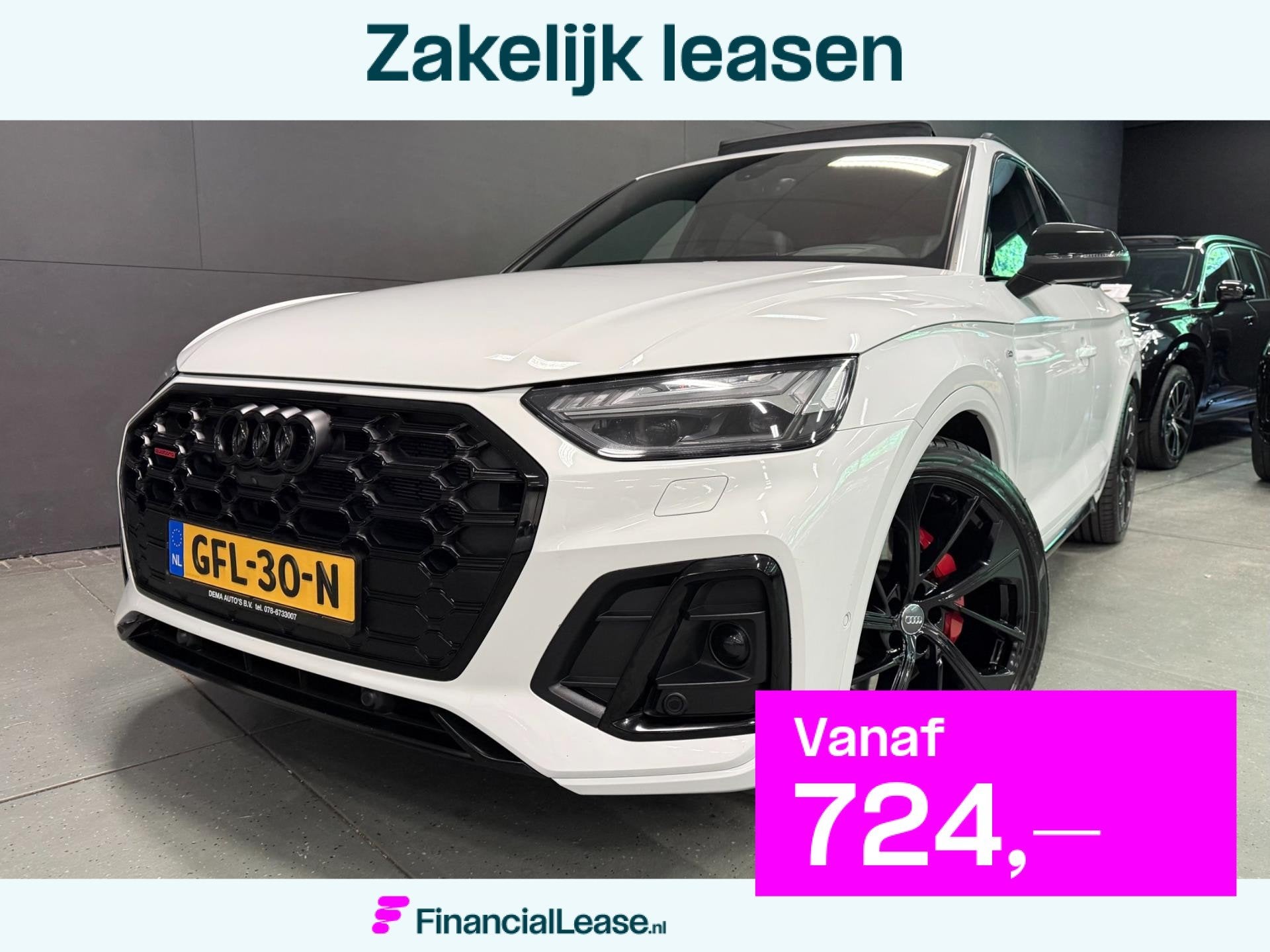 Audi Q5 55 TFSI e SQ5 367PK 3X S-LINE 21'' SOH-TEST/BLACK-LI, Automaat, Gebruikt, Euro 6, Leder en Stof